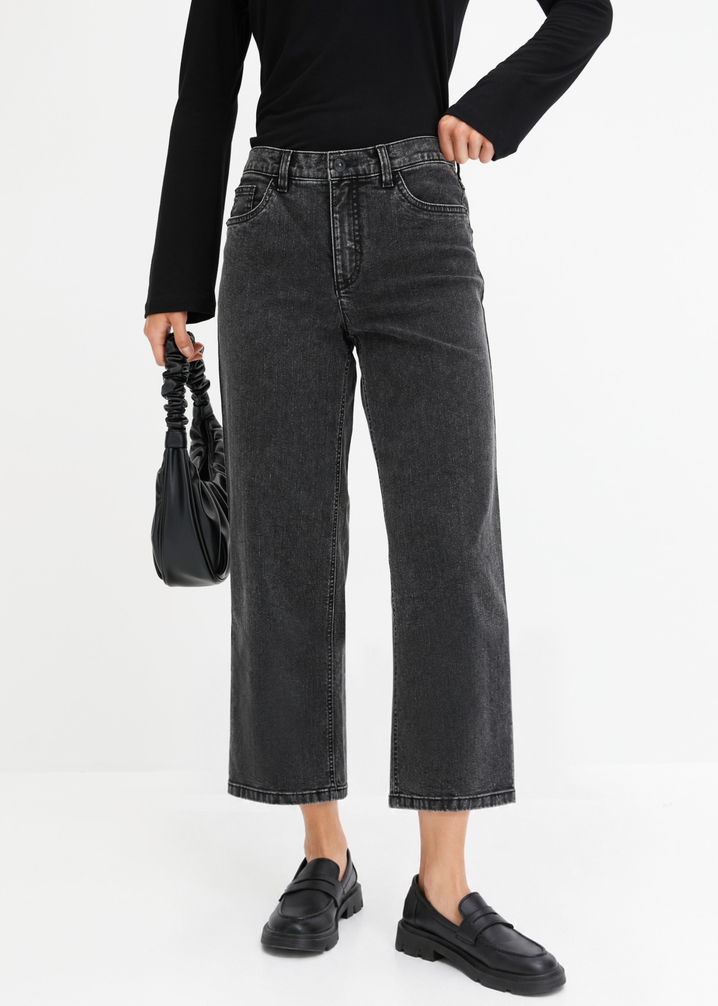 Image of bonprix Weite Jeans mit Mid Waist, Loose Fit