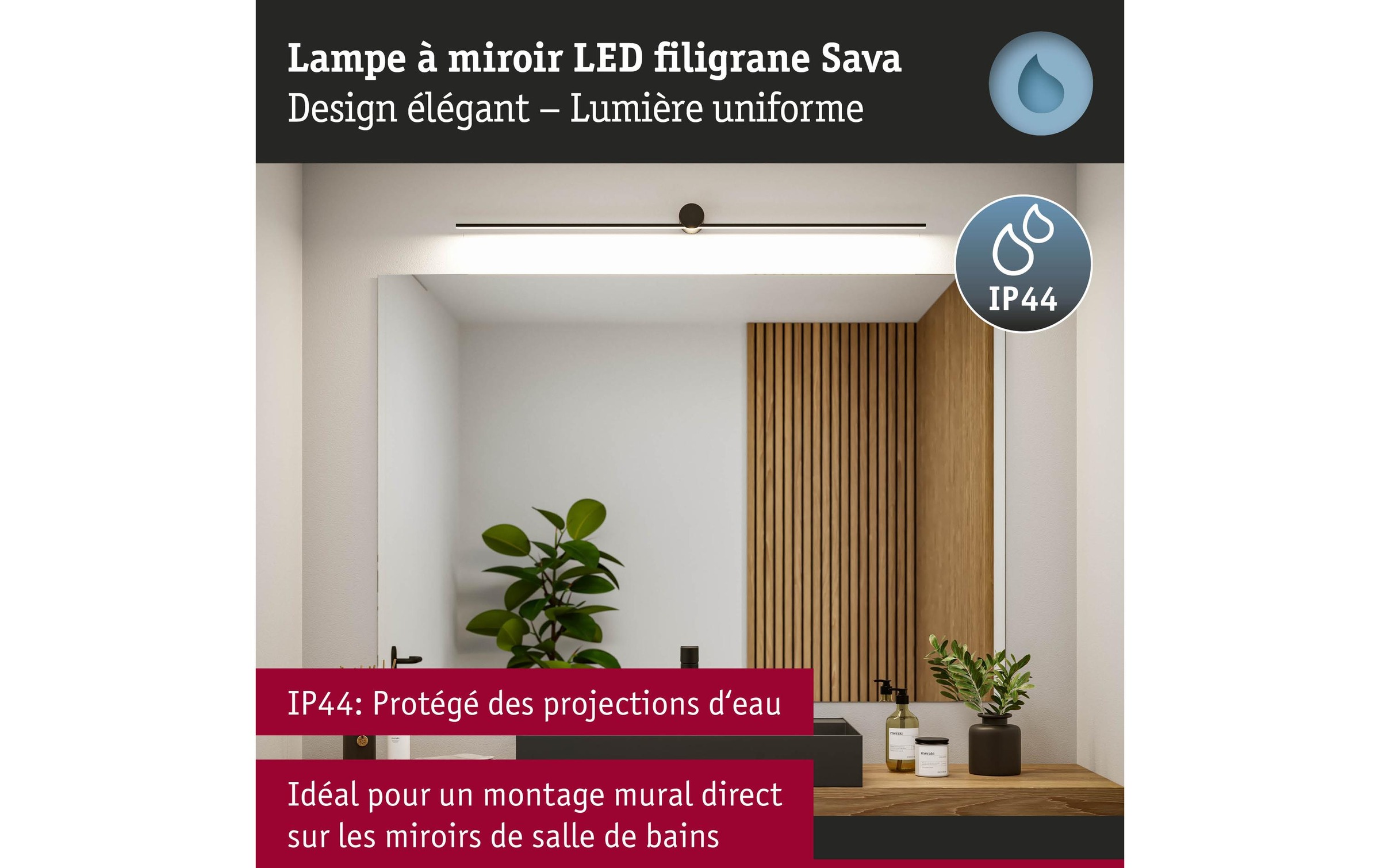 Paulmann Spiegelleuchte »LED Sava 13.5W«, 1 flammig