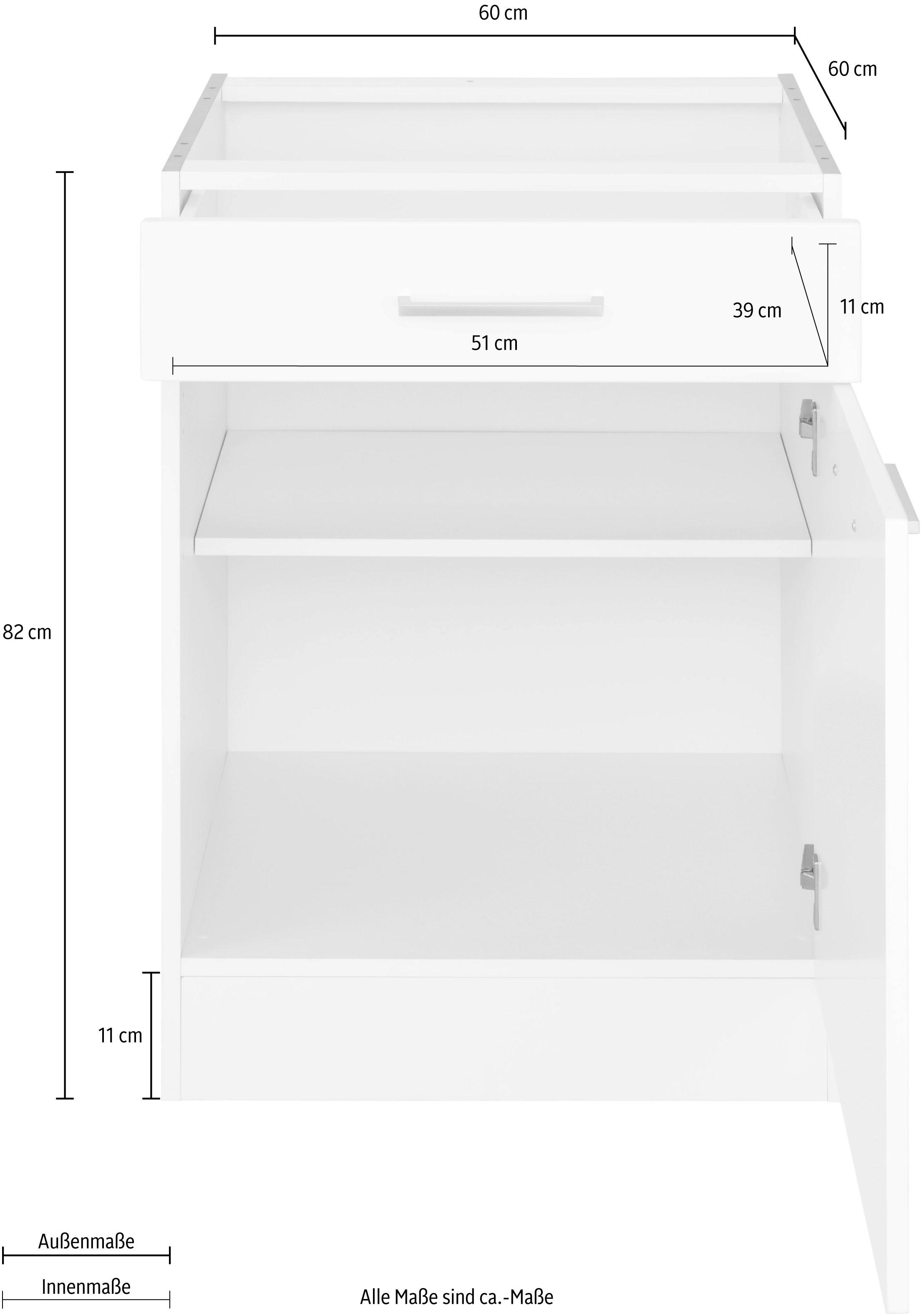 KOCHSTATION Unterschrank »KS-Visby« Breite 60 cm