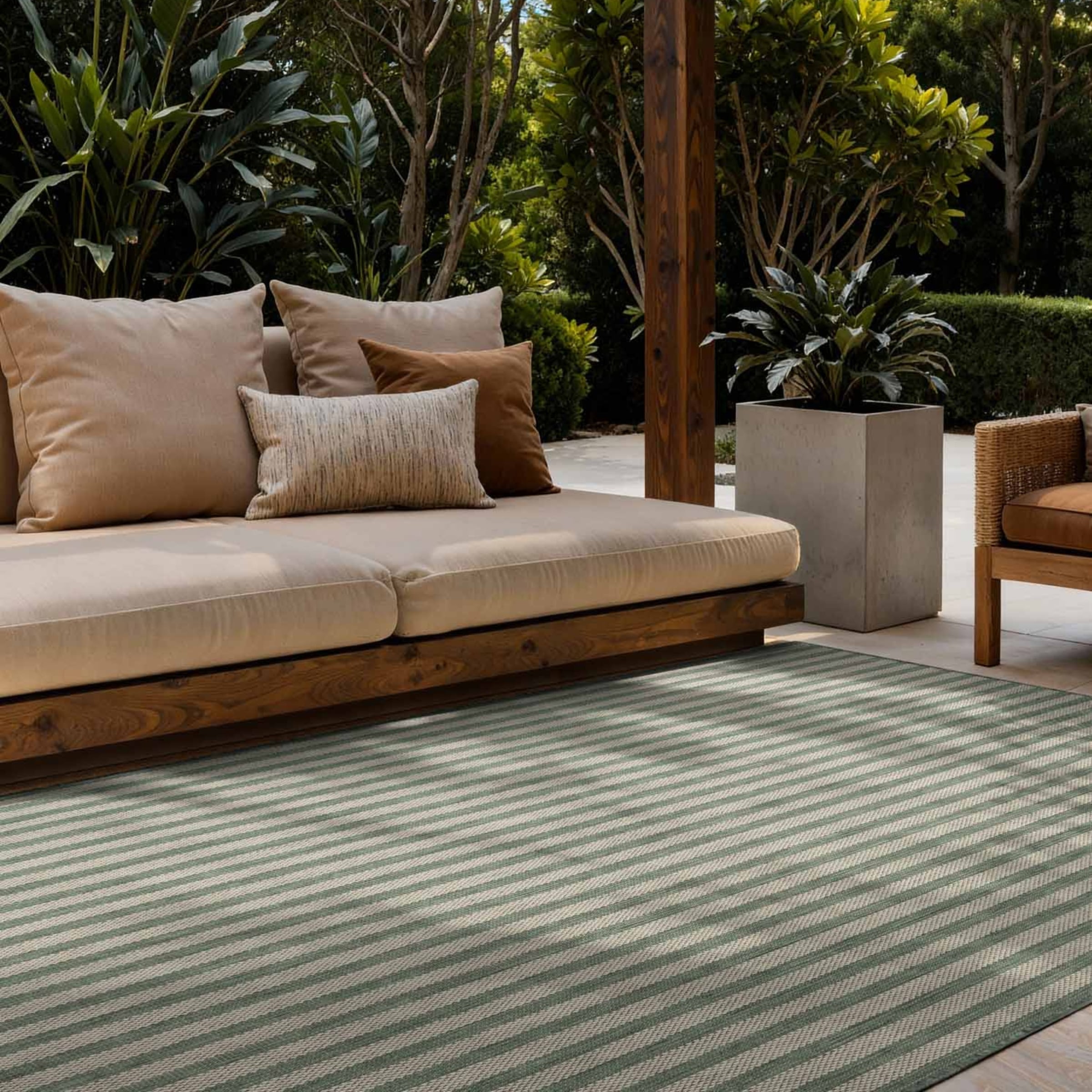 Ted Baker Teppich »Linley« rechteckig 8 mm Höhe Designteppich, Wetterfest, Pflegeleicht, Modern, Wohnzimmer, Terrasse