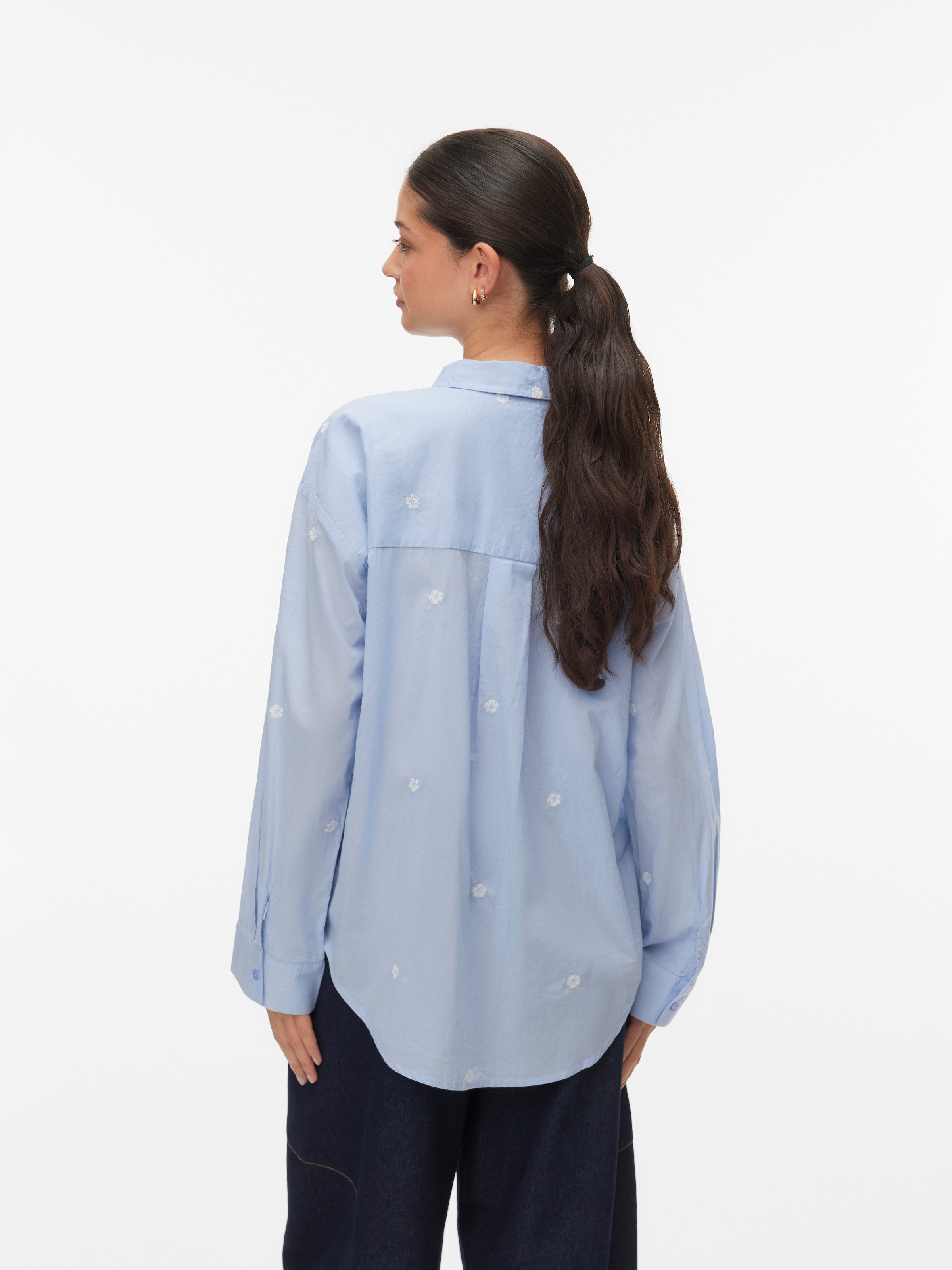 Vero Moda Blouse à manches longues »VMODONA LS SHIRT WVN NOOS« Baumwolle, regular fit