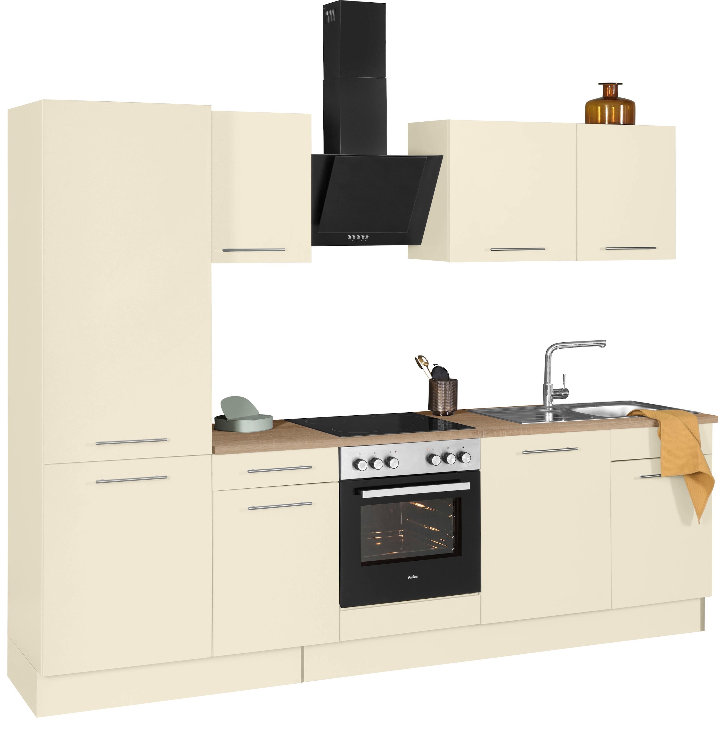 wiho Küchen Küchenzeile »Ela«, Breite 280 cm, Soft-Close-Funktion, höhenverstellbare Füsse