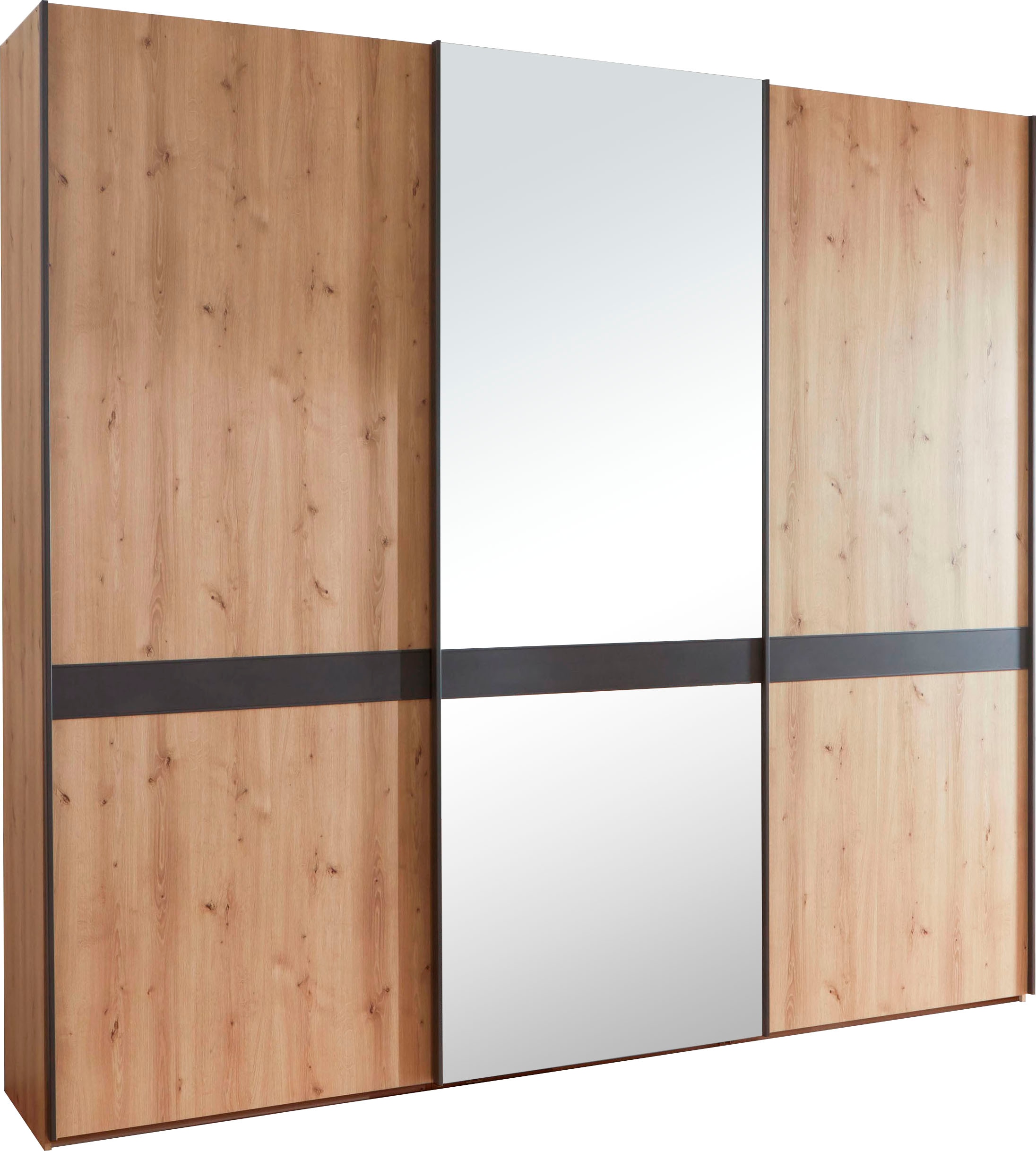 Image of WIEMANN Schwebetürenschrank "Rialto" hochwertige Dekorfront mit Spiegeltür