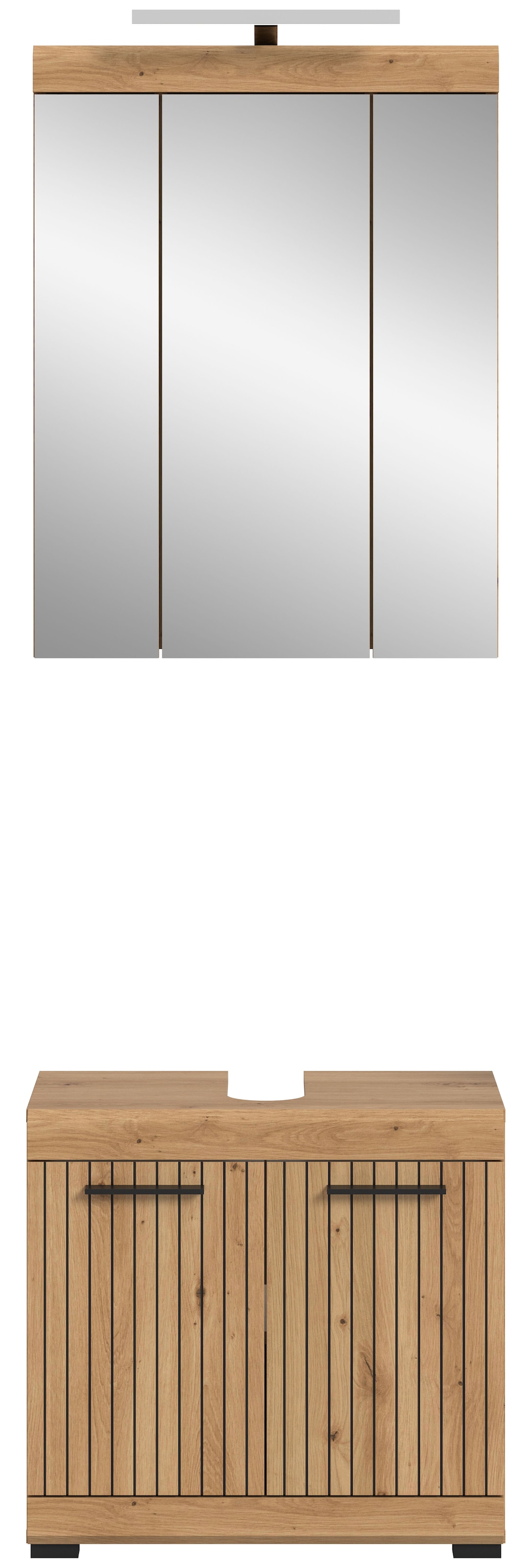 welltime Badmöbel-Set »SIENA, 2 teilig, inklusive LED Beleuchtung, bestehend aus:« Set, TOPSELLER!, 2 Stk. tlg.