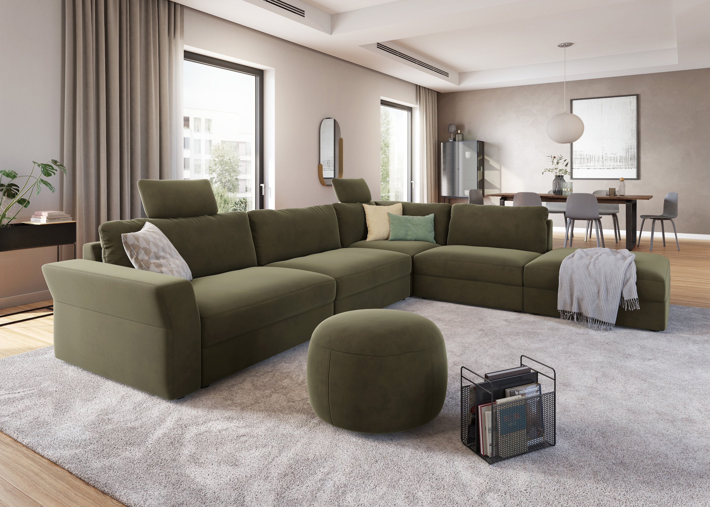 sit&more Ecksofa »Cadabra L-Form«, Breite 356 cm, mit Sitztiefenverstellung
