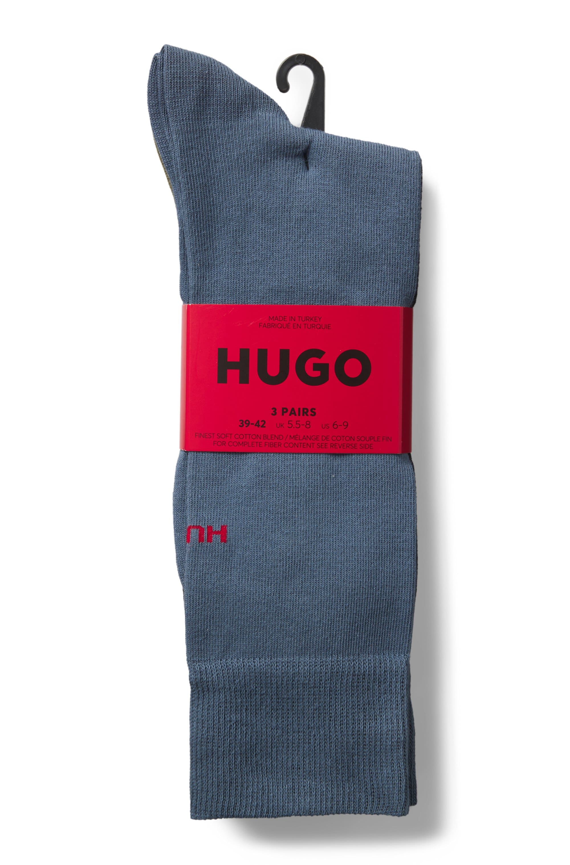 HUGO Underwear Chaussettes d'affaires »3P RS UNI CC« Packung, 3er Pack, 3 Couple tlg. mit kontrastfarbenen HUGO Logo-Schriftzug