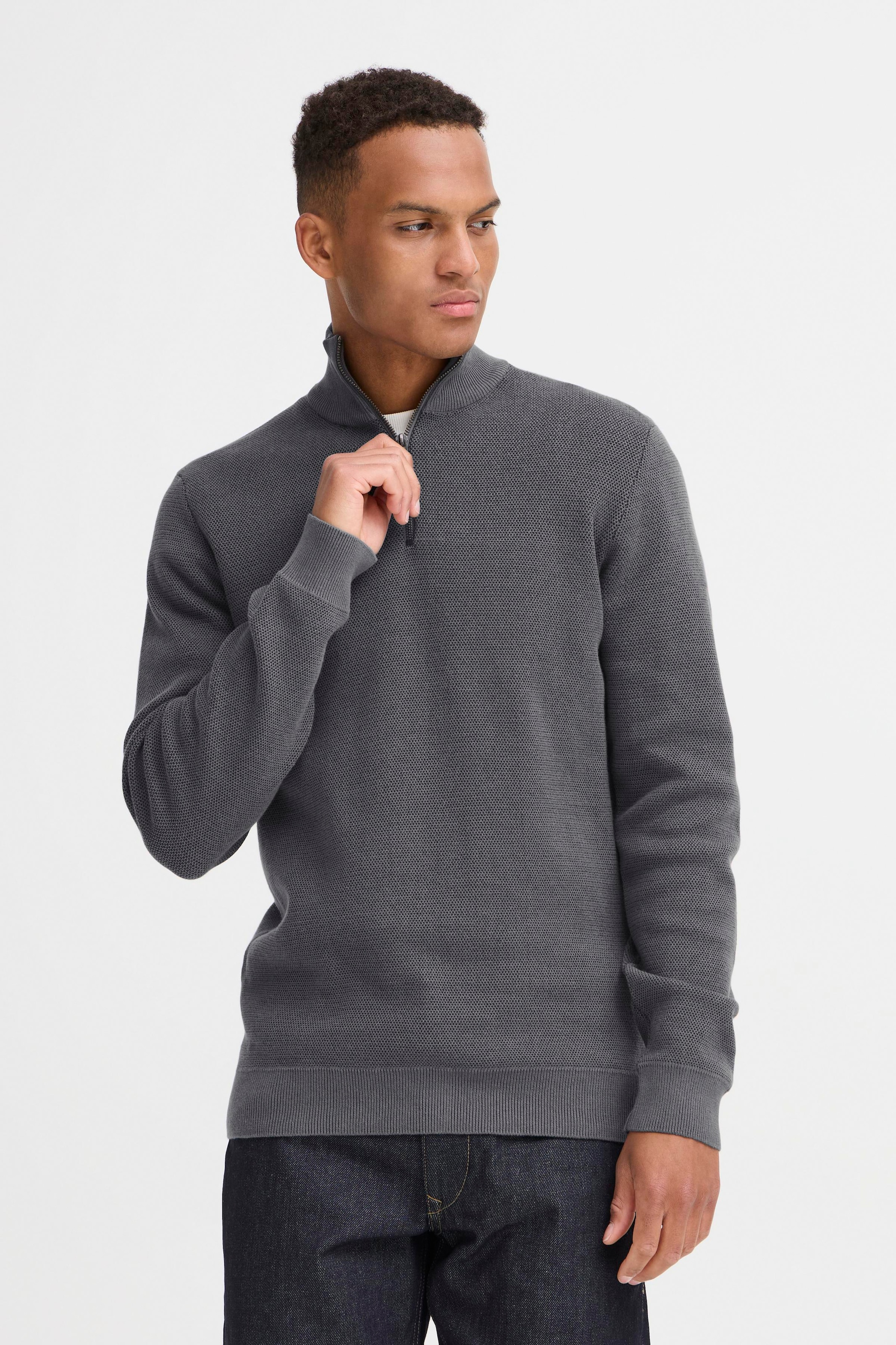 Image of Blend Stehkragenpullover "BHBAAL HALF ZIPP KNIT"