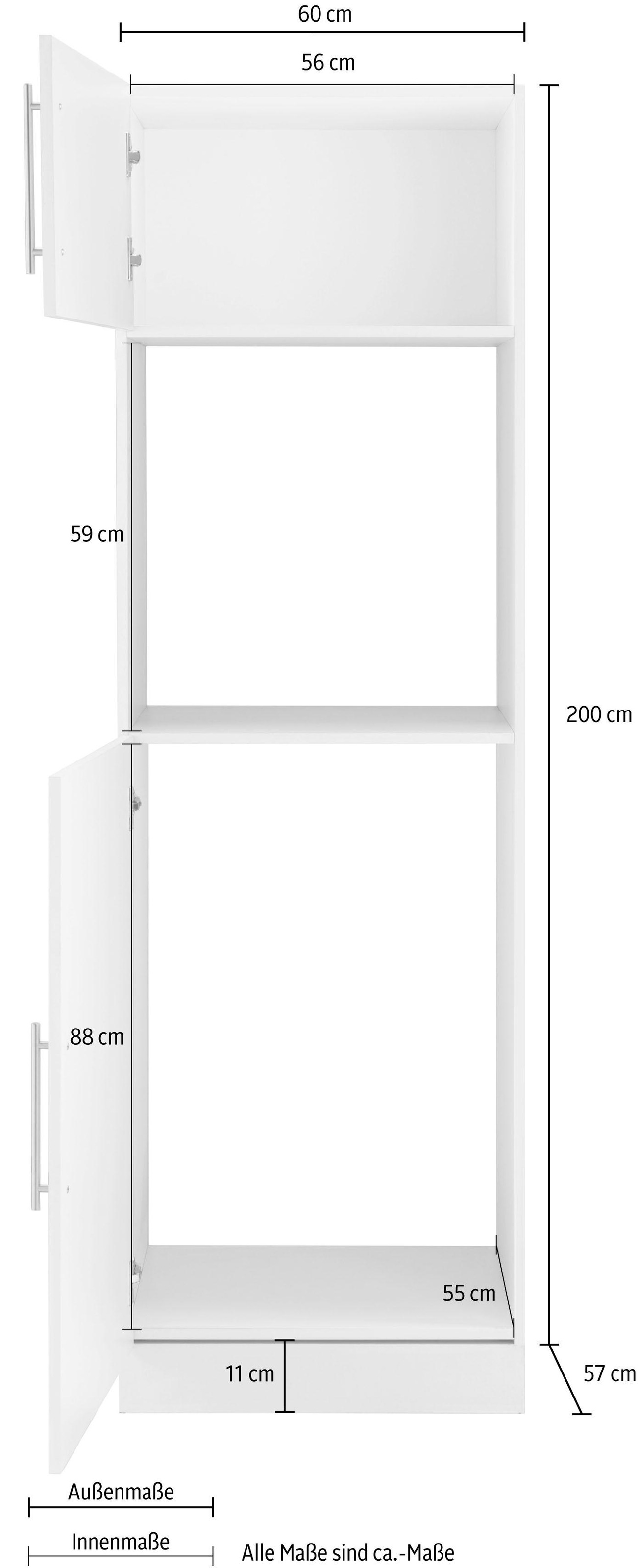 wiho Küchen Backofen/Kühlumbauschrank »Cali«, 60 cm breit