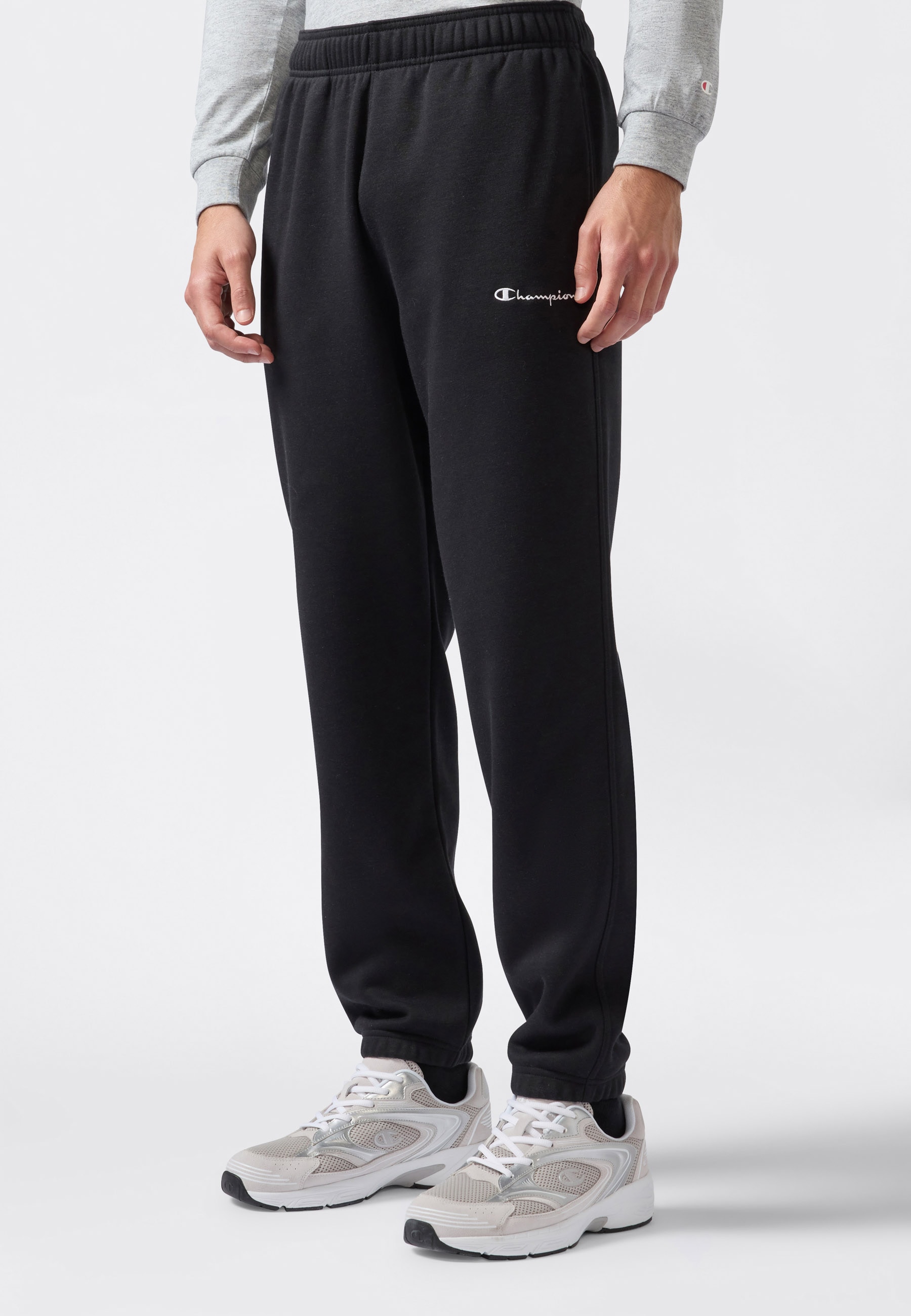 Image of Champion Jogginghose "ICONS Fleece Elastic Cuff Pants" mit elastischen Bündchen, aus Baumwolle und Polyester