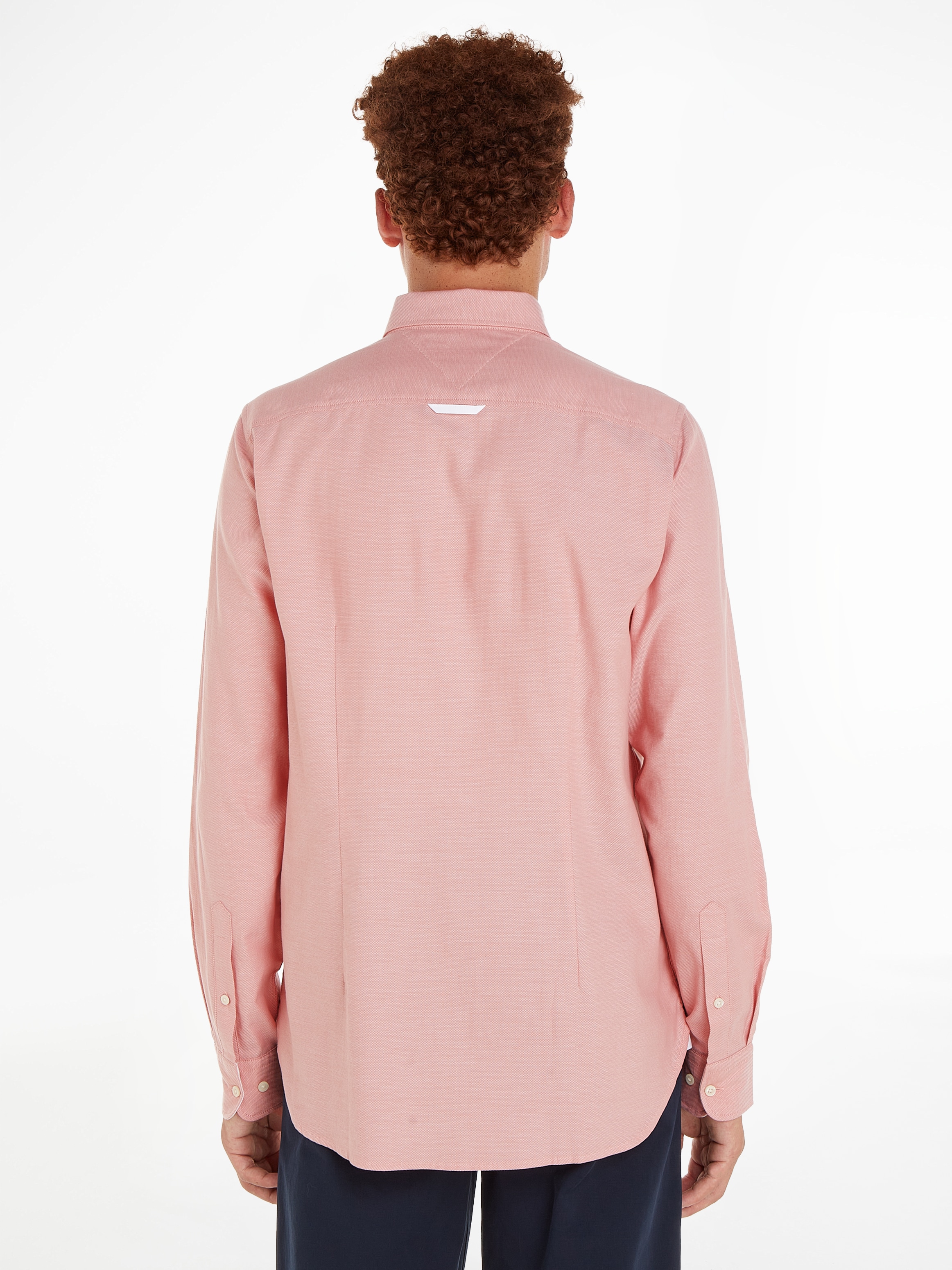 Tommy Hilfiger Langarmhemd »FLEX DOBBY Slim Fit SHIRT« mit Knopfleiste