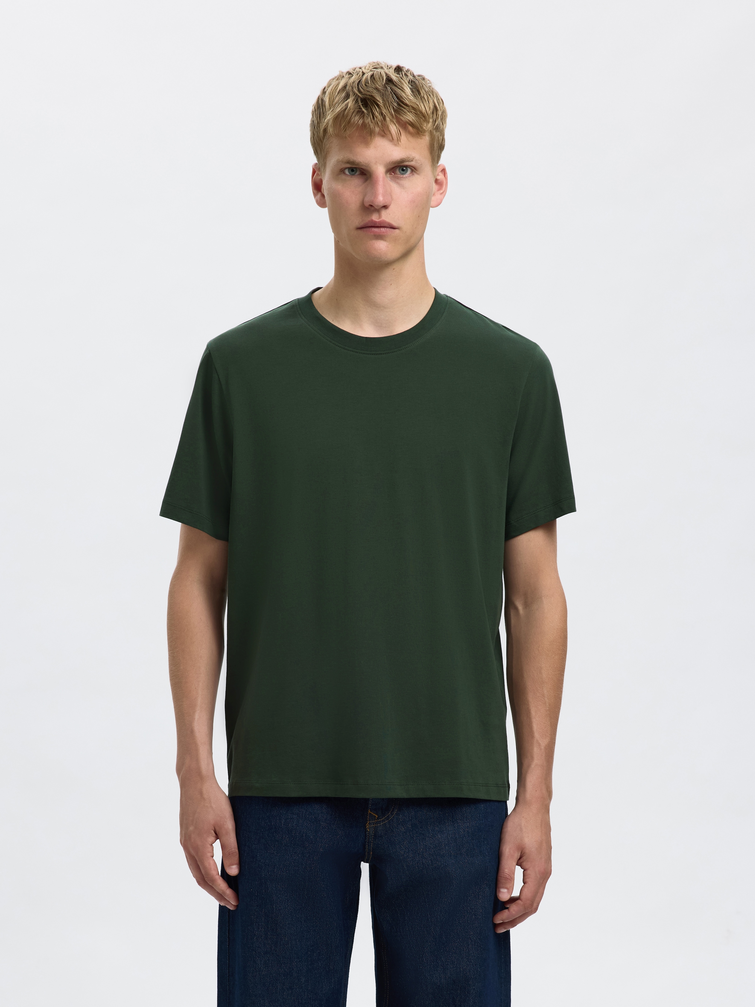 Image of SELECTED Rundhalsshirt "SLHASPEN SS O-NECK TEE NOOS"