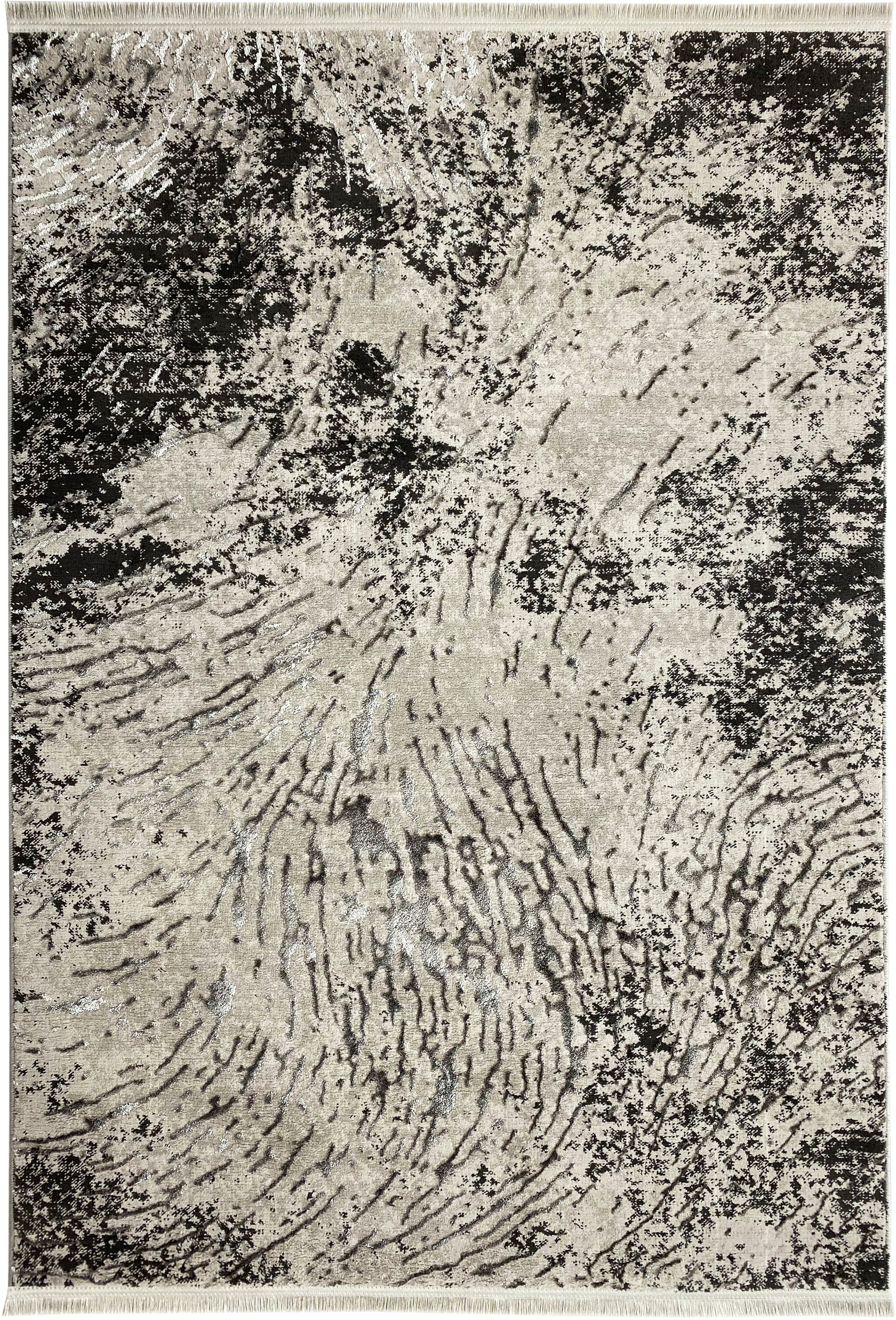 Image of RESITAL The Voice of Carpet Teppich »Delux 3310«, rechteckig, 12 mm Höhe, Kurzflor, modernes Design, Used Optik, mit Fransen, ideal im Wohnzimmer & Schlafzimmer bei Ackermann Versand Schweiz