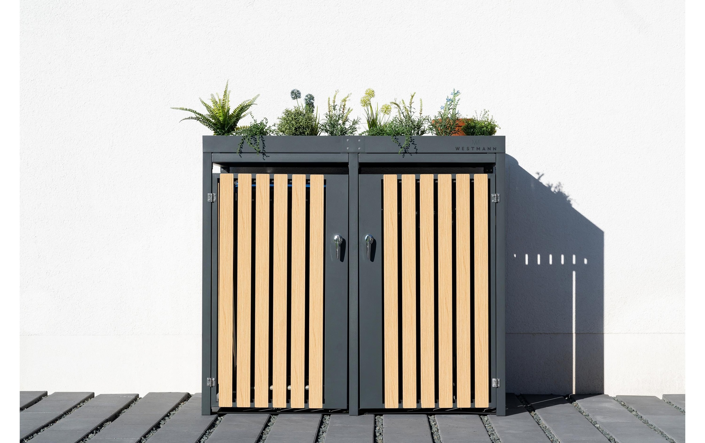 Image of WESTMANN Gartenbox "WMHHWTC-62" für 2x240 l, BxTxH: 134x84x125 cm