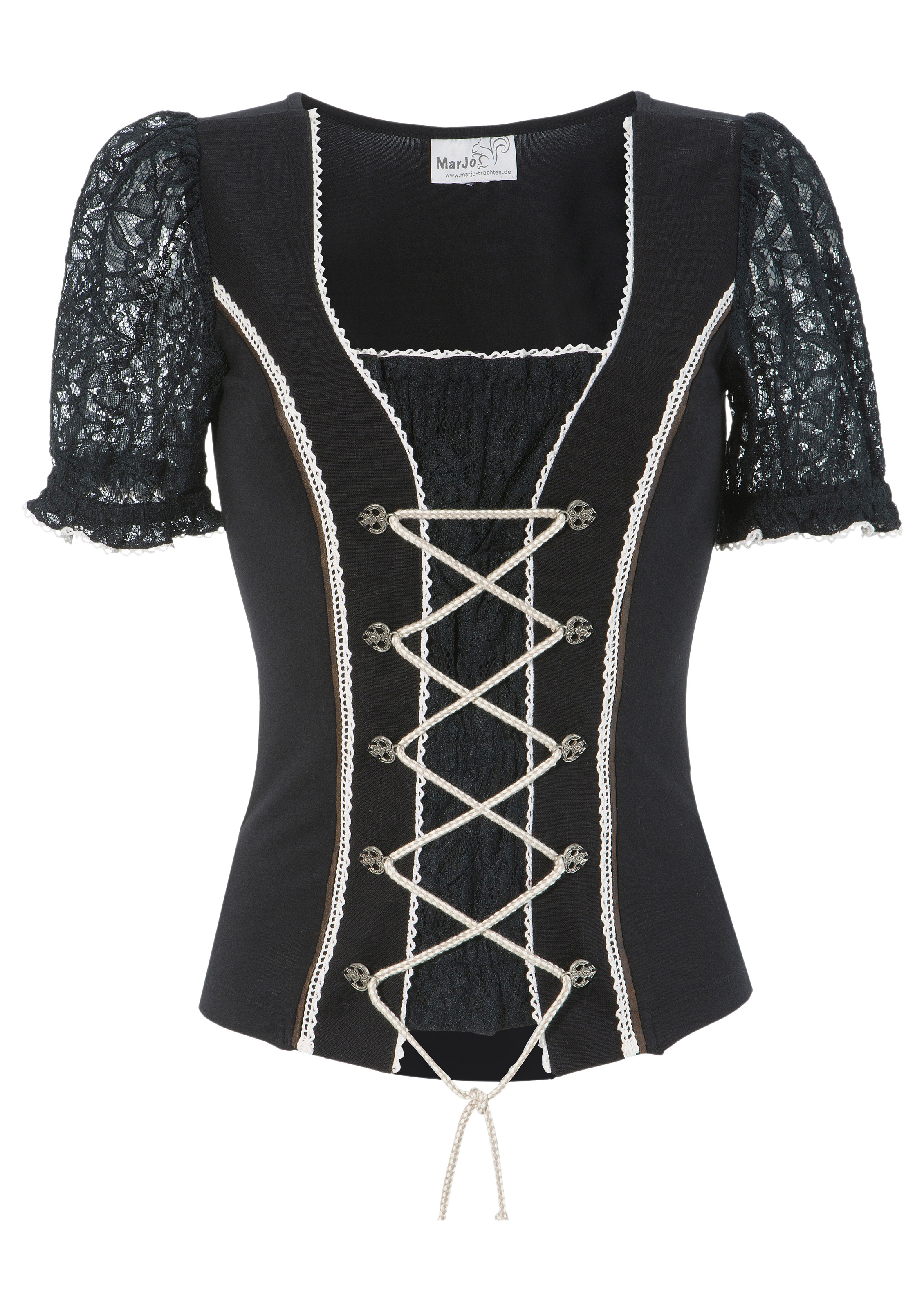 Image of MarJo Trachtenshirt, Damen, mit Bänderschnürung bei Ackermann Versand Schweiz