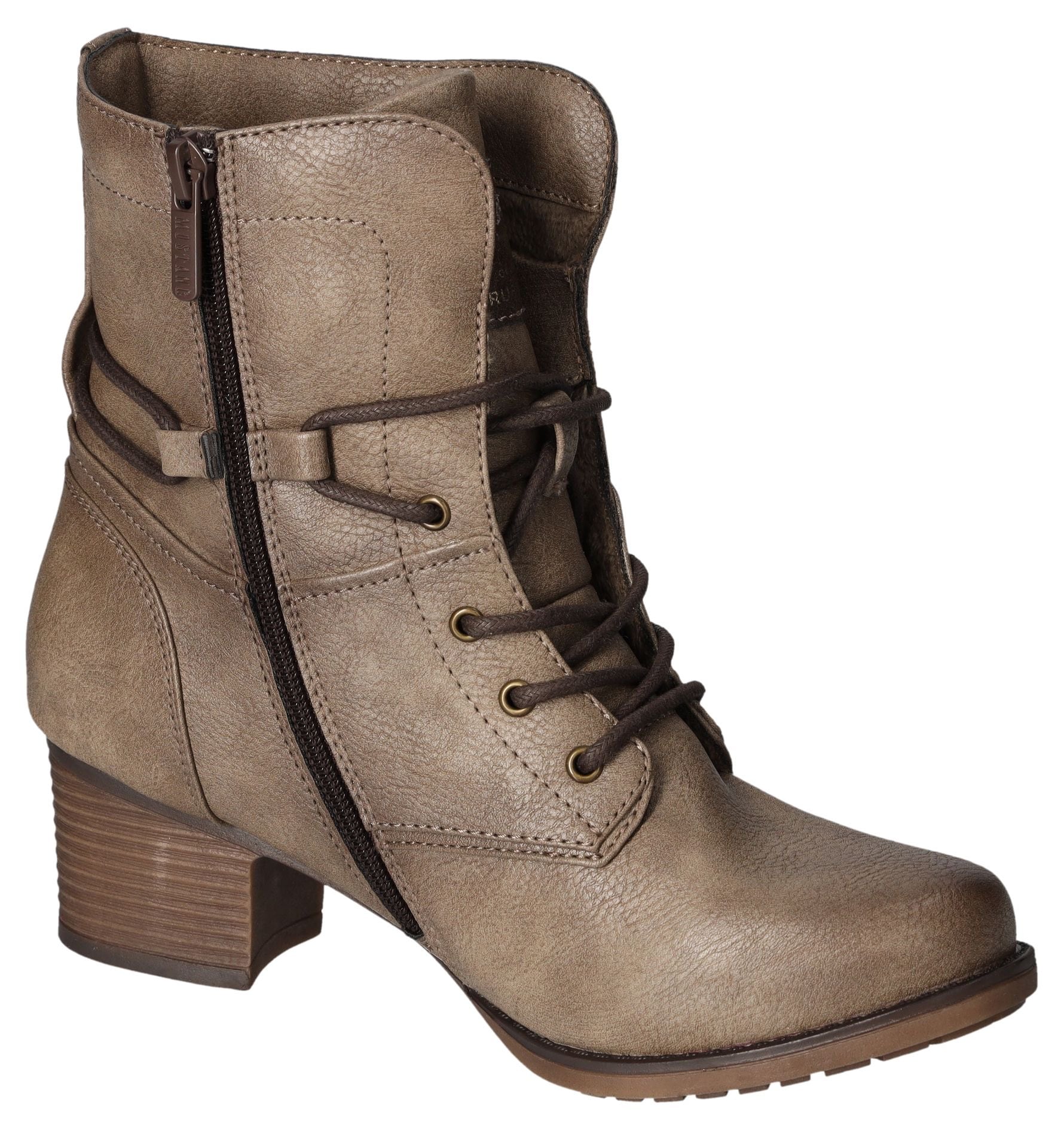 Mustang Shoes Stiefelette, Bikerboots, Stiefelette mit Innenreissverschluss