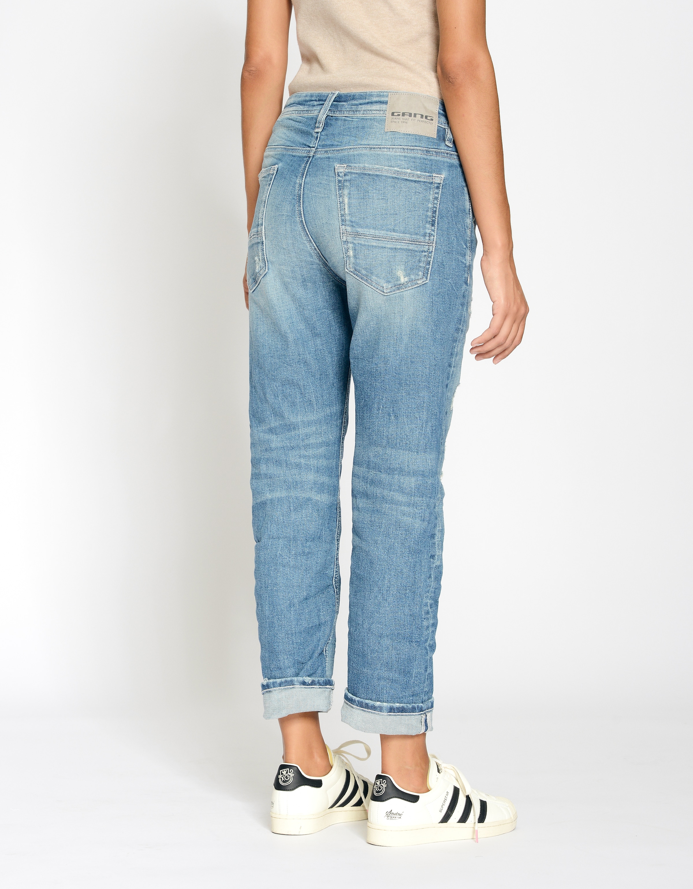 GANG Boyfriend-Jeans »94NICA CROPPED«, mit geraden und verkürzten Beinverlauf