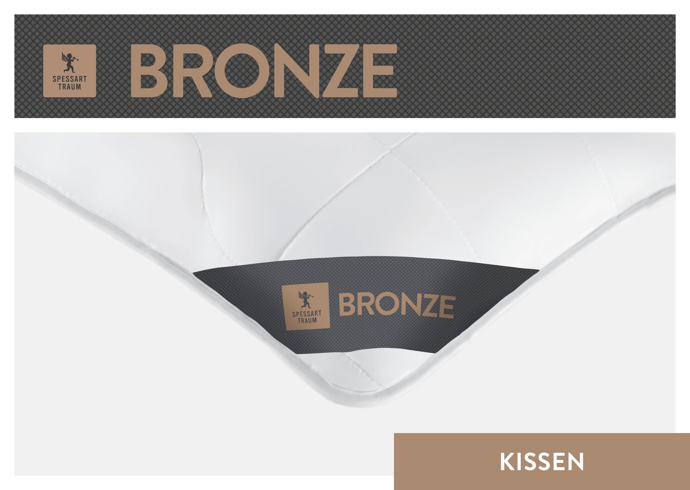 SPESSARTTRAUM Baumwollkissen »Bronze« 1 Stk. tlg. hergestellt in Deutschland, allergikerfreundlich