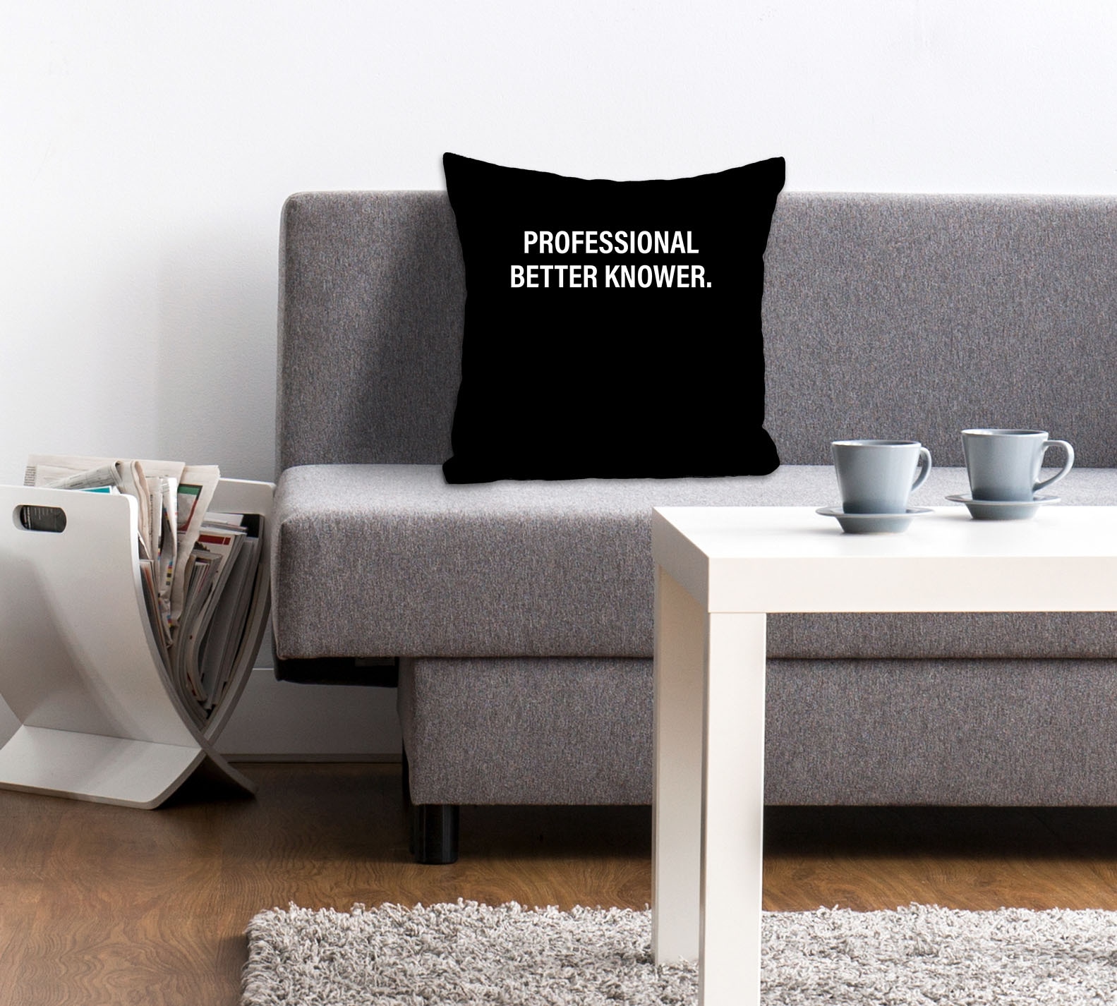 Image of queence Dekokissen "PROFESSIONAL BETTER KNOWER." Kissenhülle ohne Füllung, 1 Stück