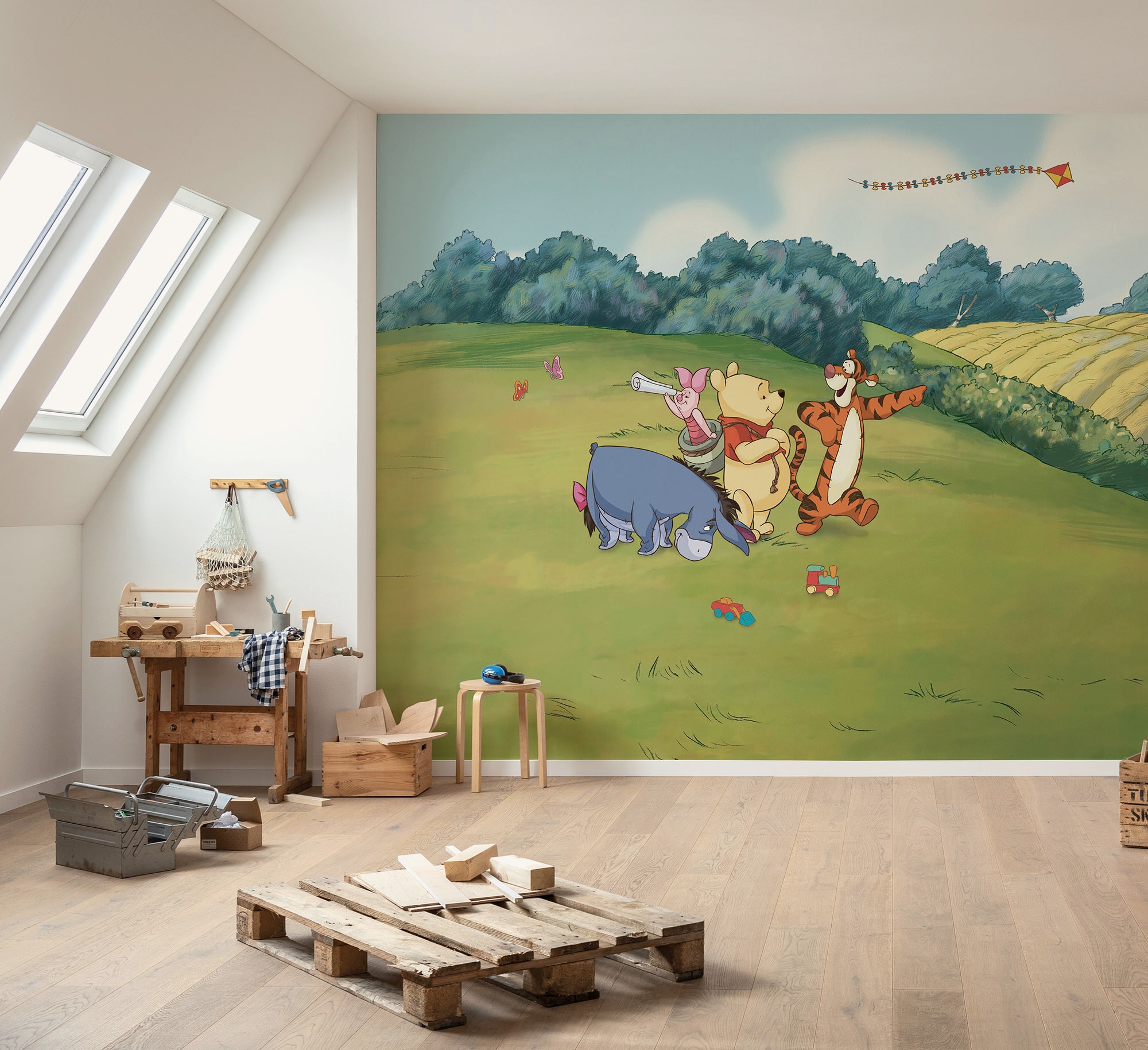 Image of Komar Kindertapete "Disney Winnie the Pooh Adventure" bedruckt glatt