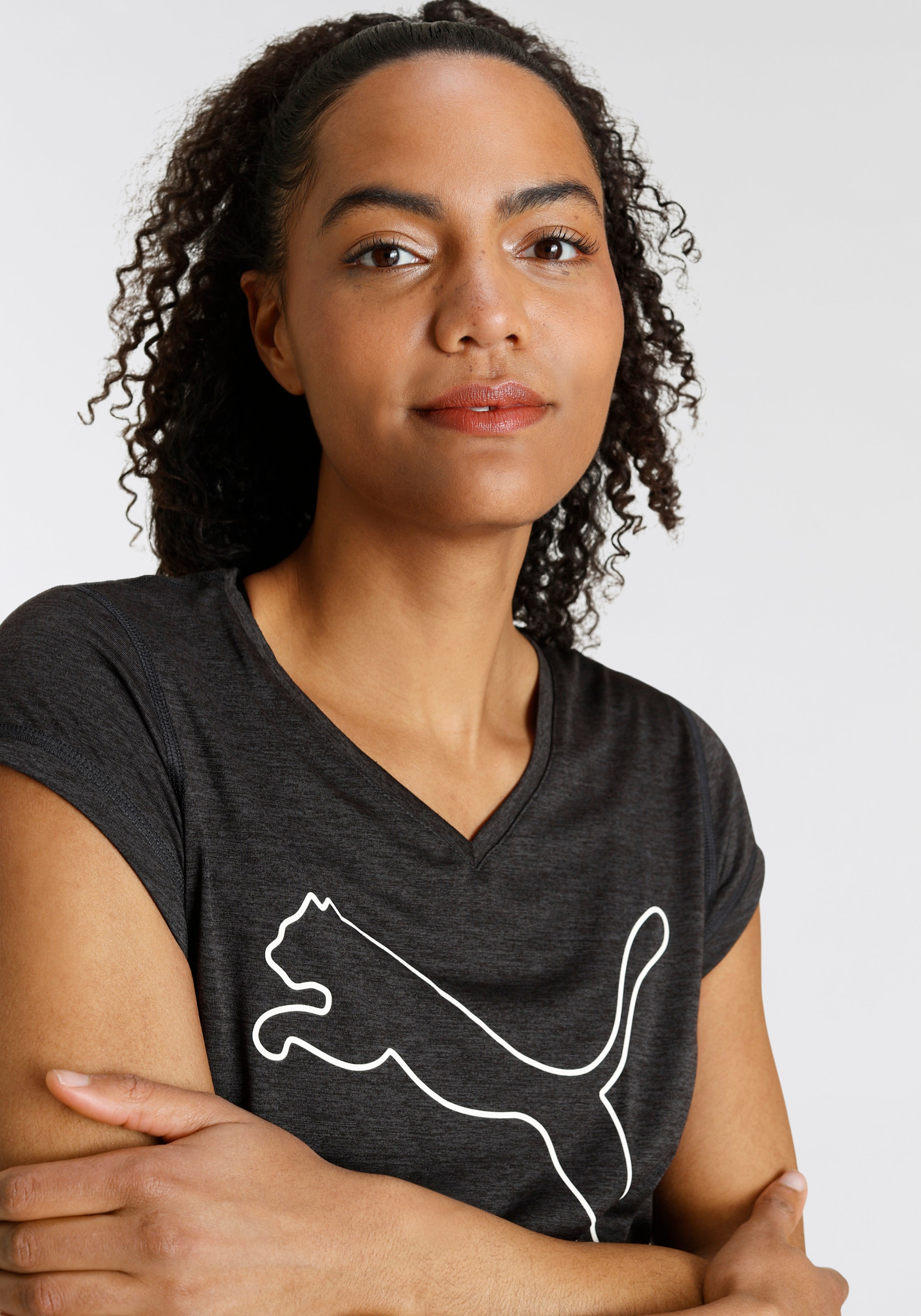 PUMA Trainingsshirt »TRAIN FAVORITE HEATHER CAT TEE«