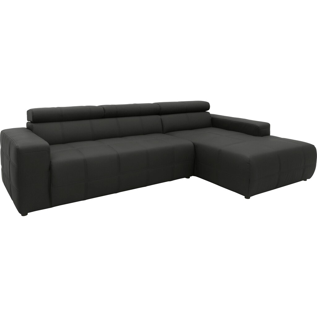 DOMO collection Ecksofa »Brandon grosse Ausführung B/T/H: 289/177/80 cm, auch in Leder und Cord«