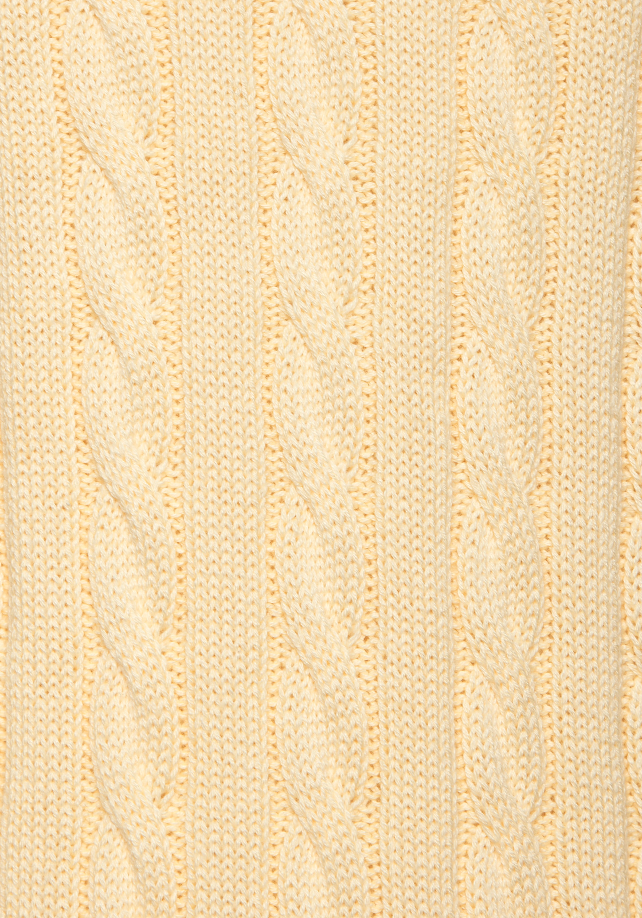 LASCANA Pull col V mit Zopfstrickmuster