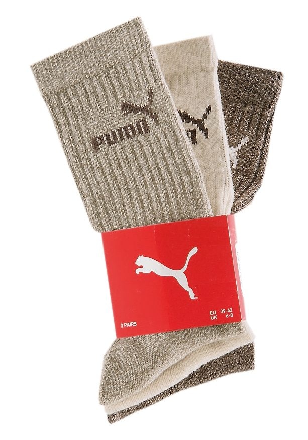 PUMA Freizeitsocken, (3 Paar), in strapazierfähiger Qualität