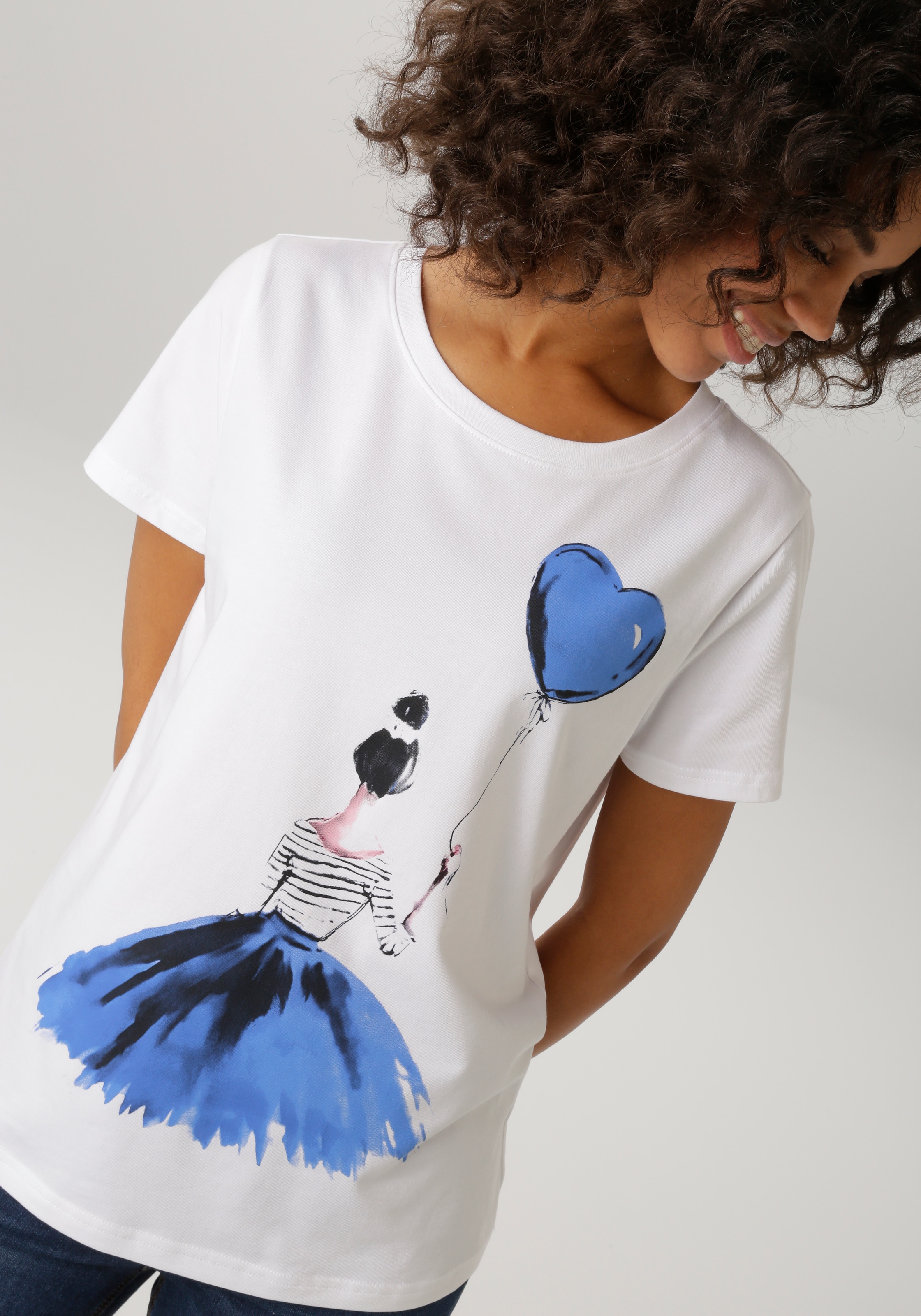 Aniston CASUAL T-Shirt mit ausdrucksvollem Frontprint