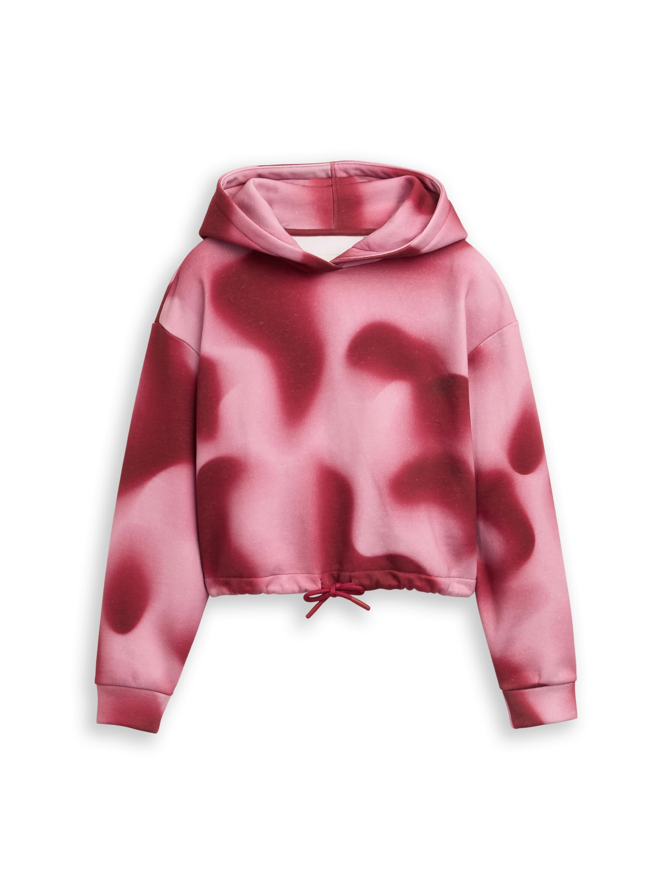 Image of TOM TAILOR Kapuzensweatshirt, mit abstraktem Muster und Kordelzug