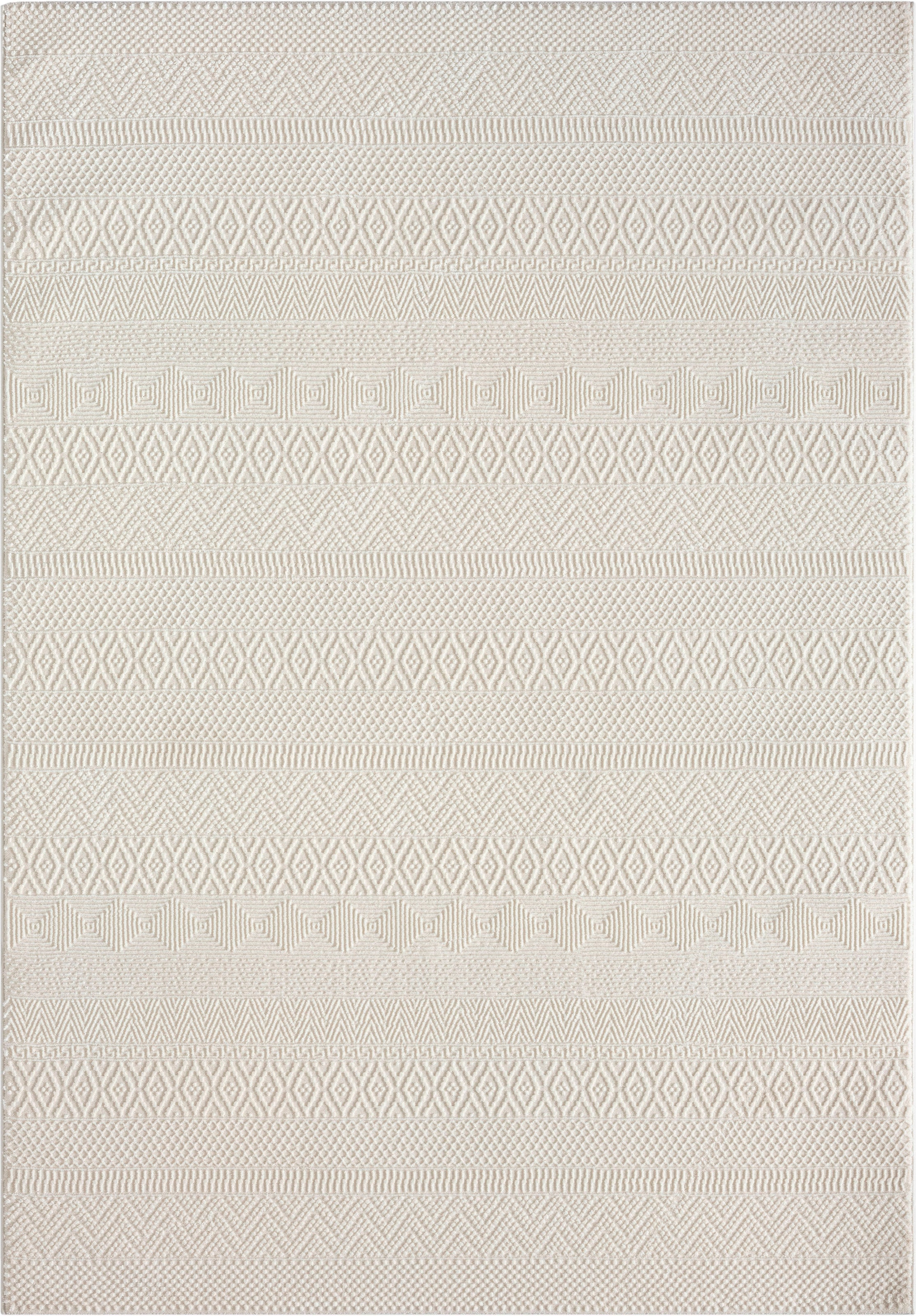 Hoch 100% Raute, ♕ »Sign rechteckig, versandkostenfrei merinos Polyester, Wohnzimmer Struktur, auf 1901«, recyceltem Teppich Tief