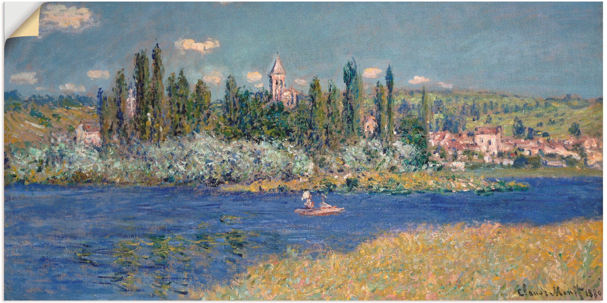 Image of Artland Wandbild »Blick auf Vetheuil. 1880.«, Gewässer, (1 St.), in vielen Grössen & Produktarten -Leinwandbild, Poster, Wandaufkleber / Wandtattoo auch für Badezimmer geeignet bei Ackermann Versand Schweiz