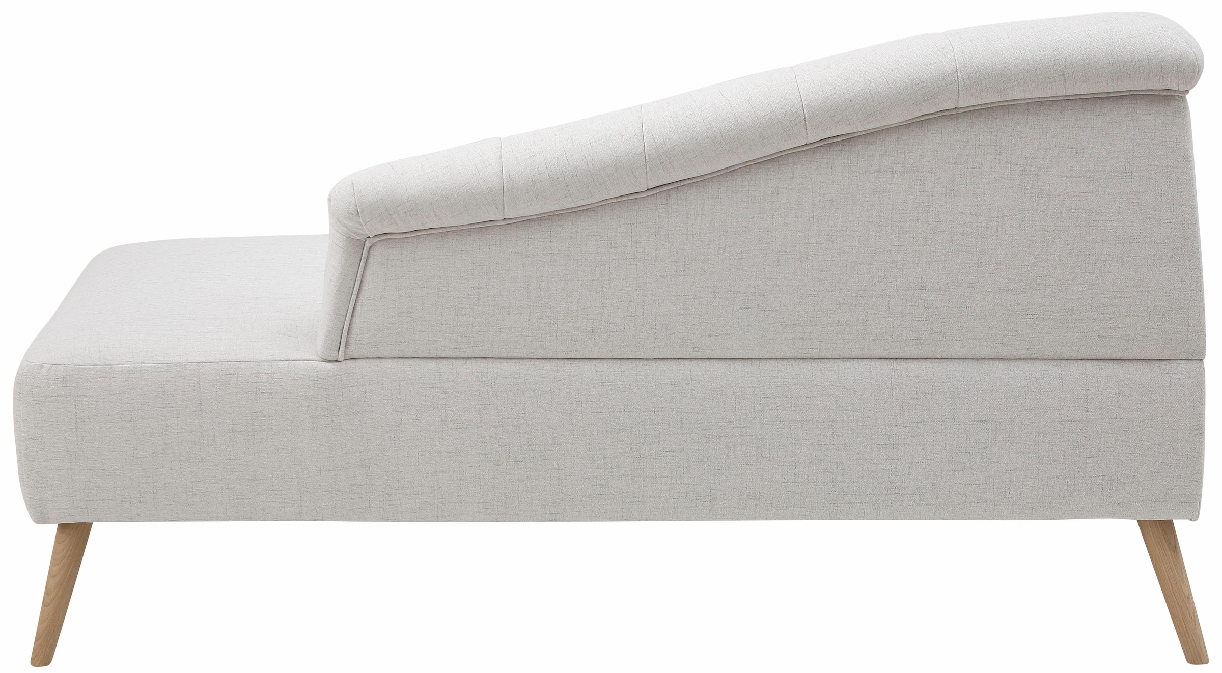 GOODproduct Recamiere »Lucy, Chaiselonge mit Massivholzfüssen und Steppung,« Armlehne links und rechts bestellbar