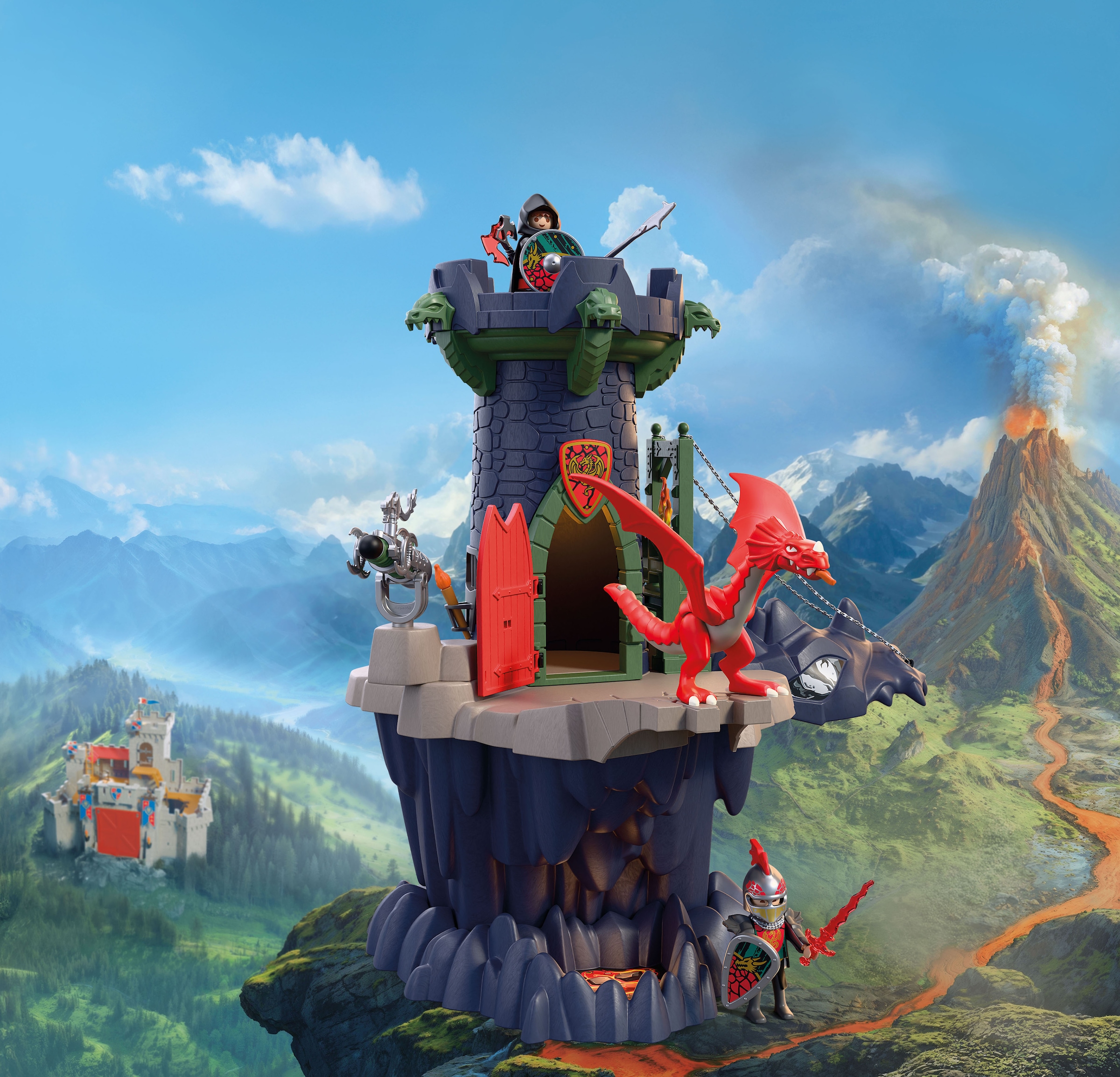 Playmobil® Jeu de construction »Drachenritterturm (72113), Knights« fabriqué en Europe