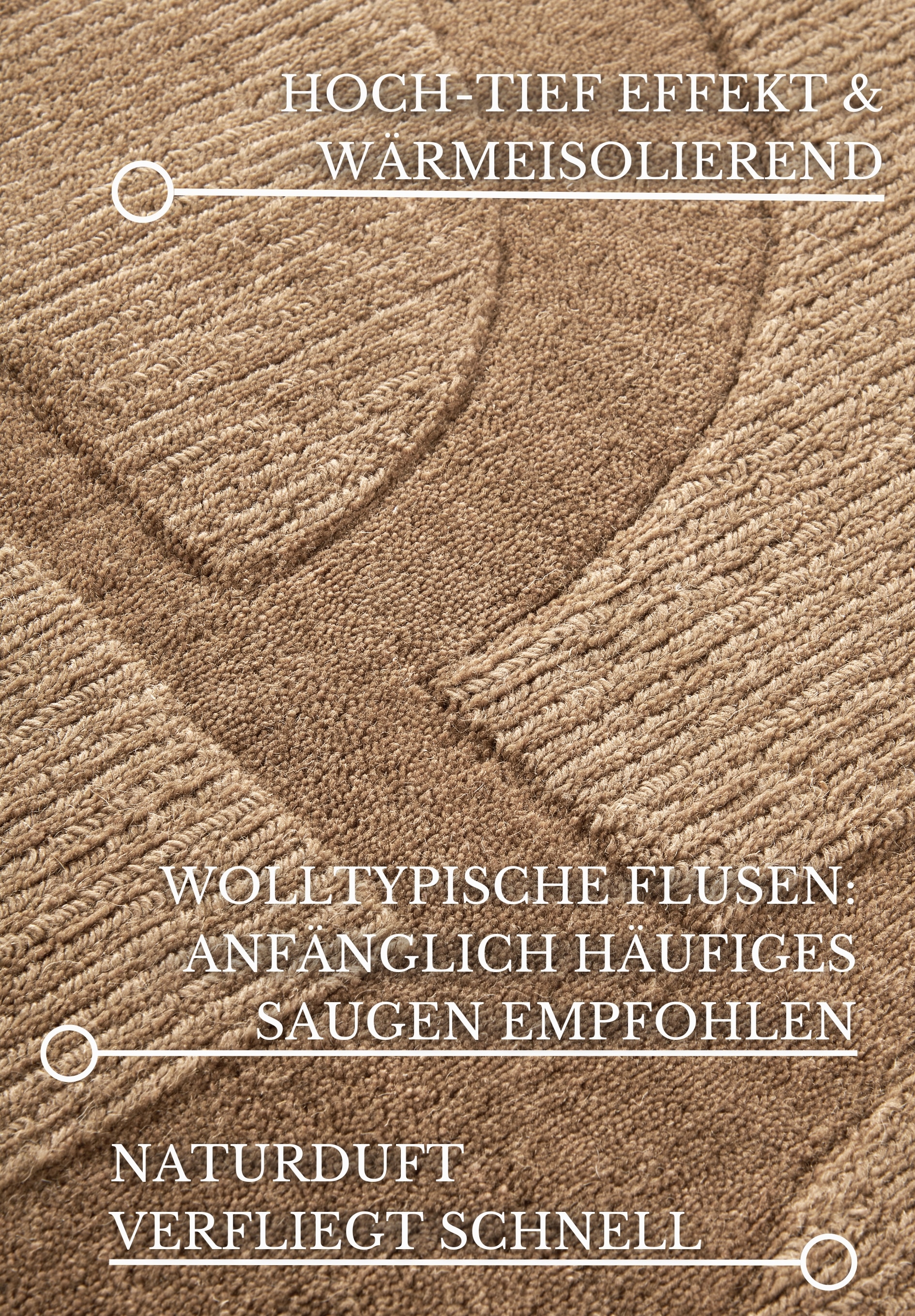 Villeroy & Boch Tapis en laine »Alexis« Rectangulaire 10 mm Höhe Handgewebt, Wolle, Natur, Wohnzimmer, Geometrie, Boho, Design