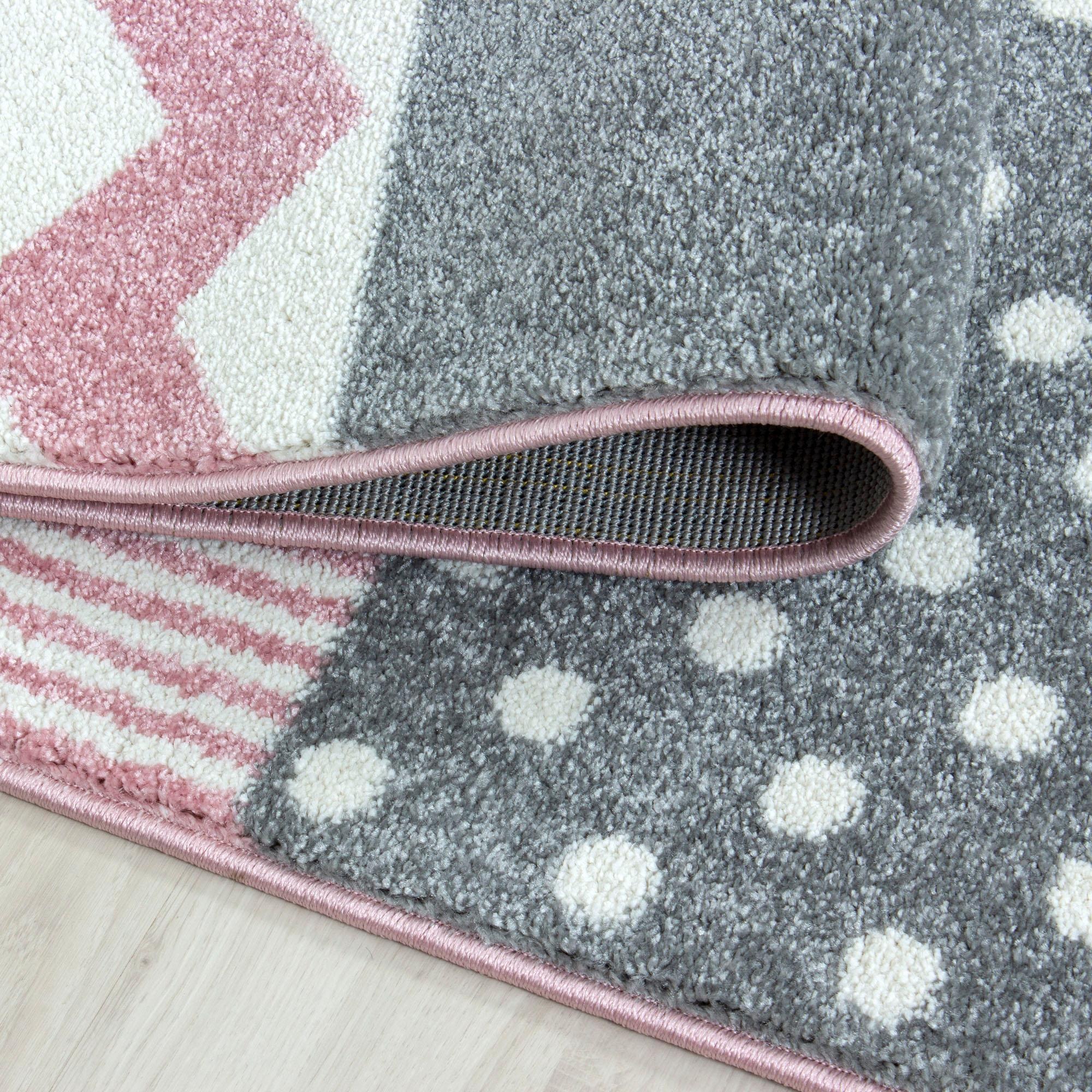 Ayyildiz Teppiche Kinderteppich »Kids 620«, rechteckig, 12 mm Höhe, auch in rund, Kurzflor, Sterne Wolken
