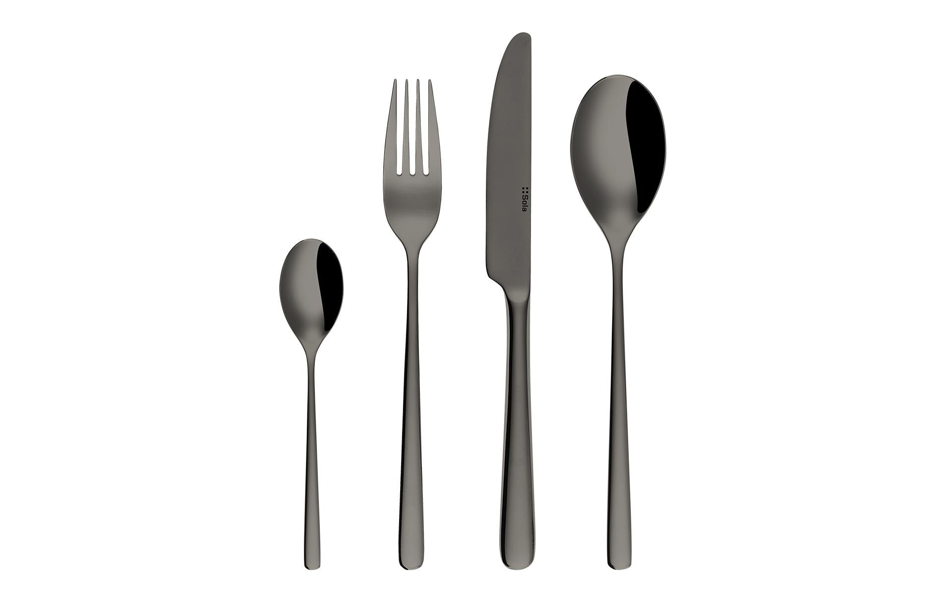 Image of Sola Besteck-Set "Salamanca PVD, Grau poliert, 24-tlg." Spülmaschinenfest