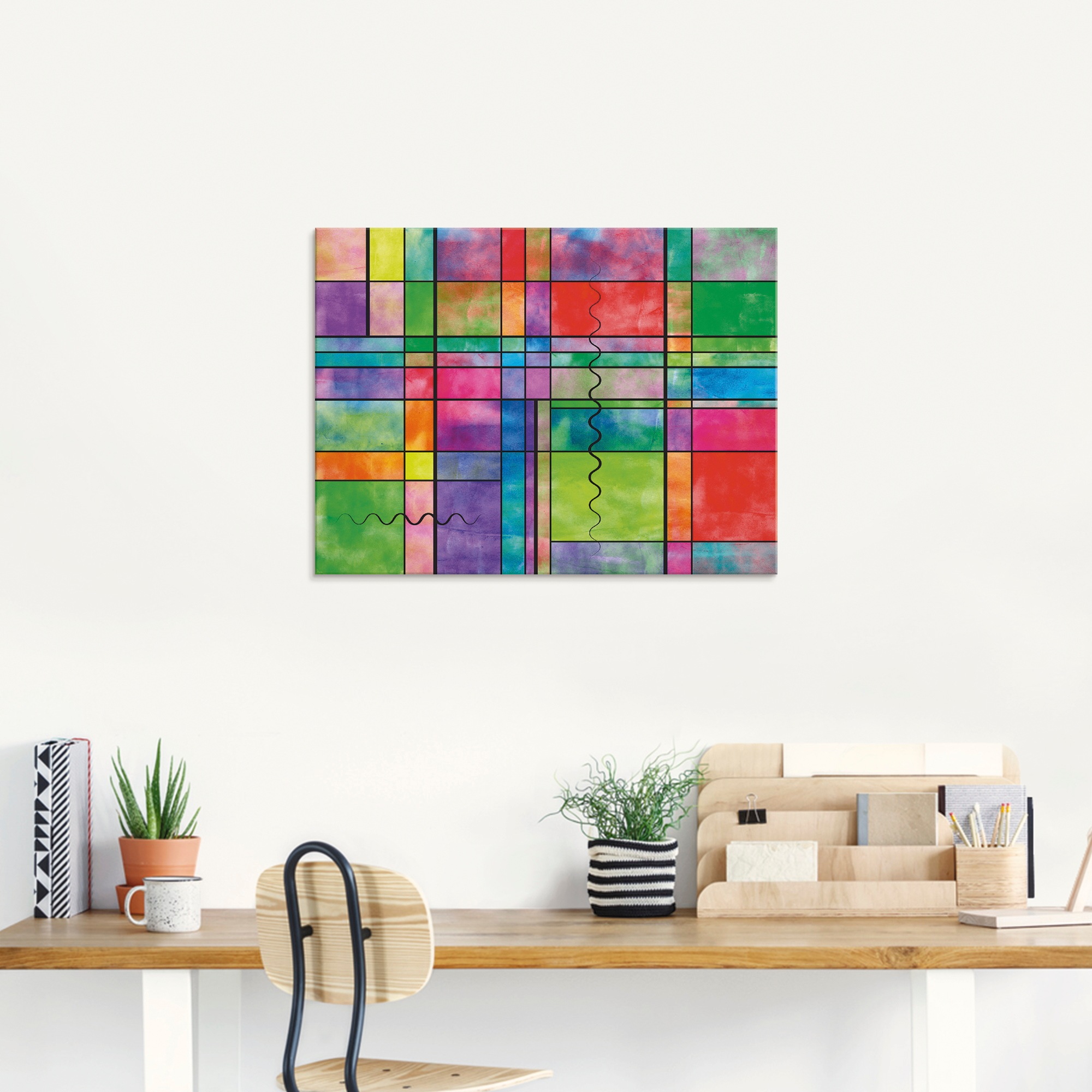 Artland Glasbild »Bunt Abstrakt« Muster 1 Stk. tlg. in verschiedenen Grössen