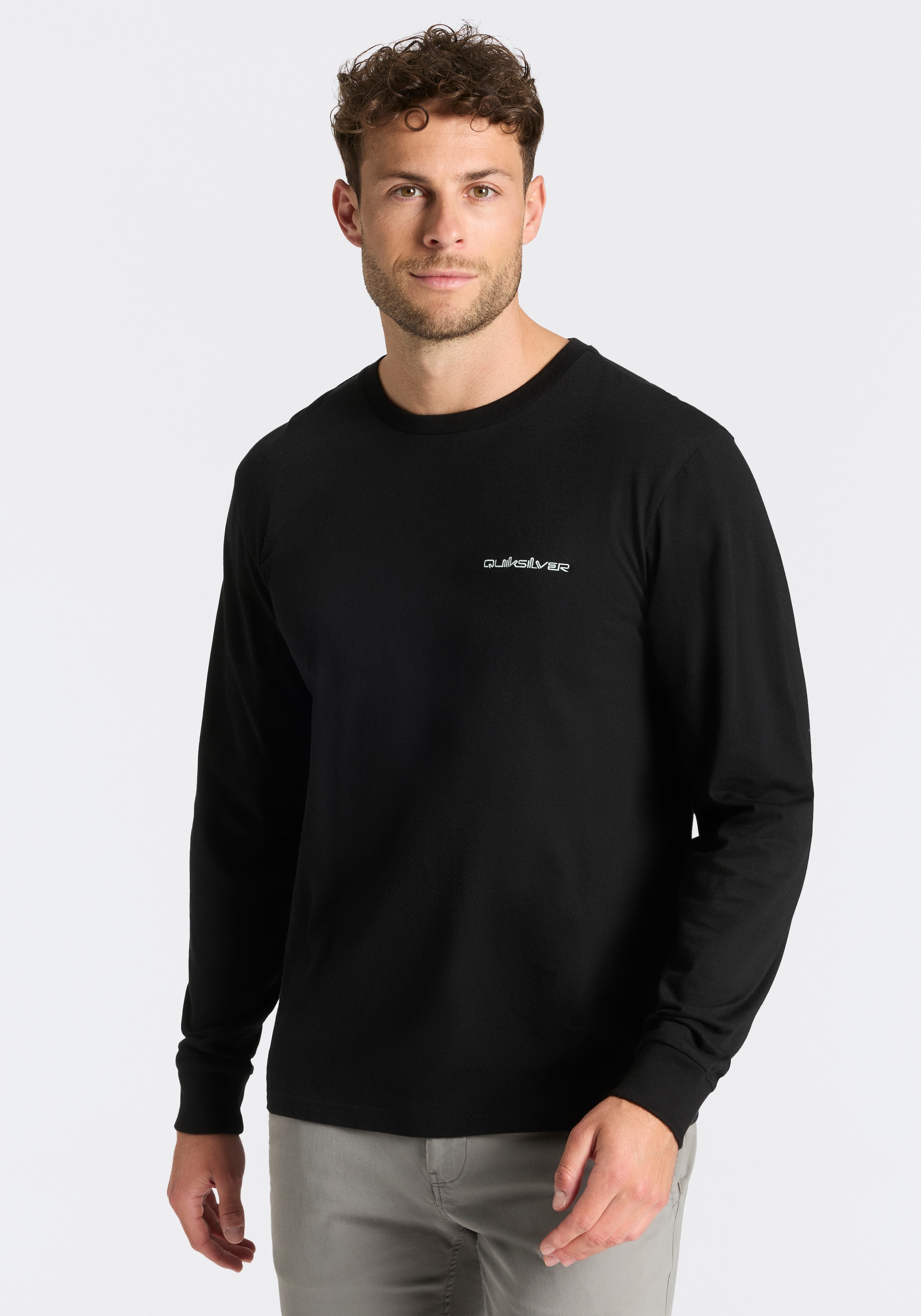 Quiksilver T-shirt à manches longues »DESERT WAVE BEYOND WAVE LS PAK« 2 lot de 2, design manches longues, col rond, en jersey coton