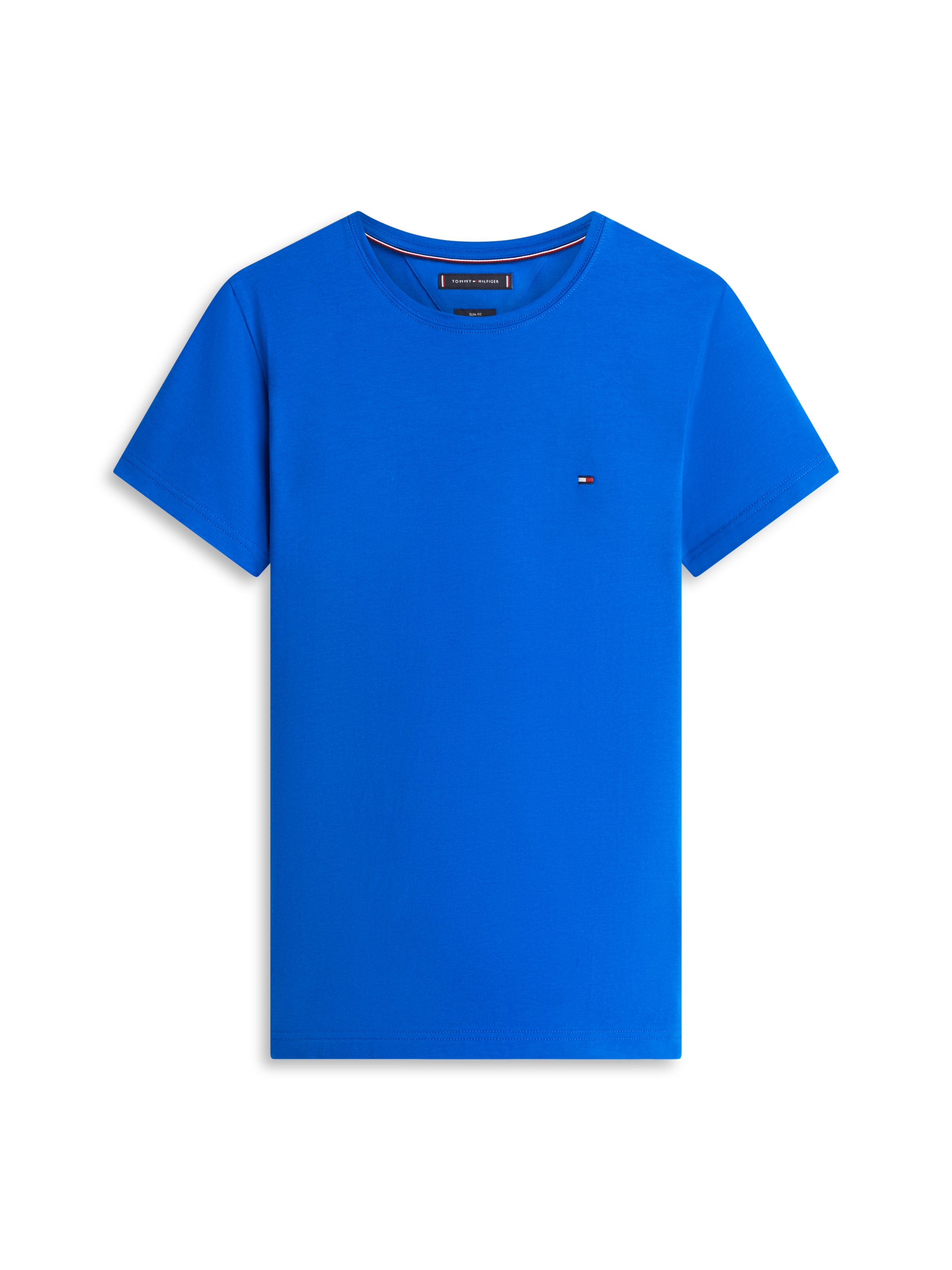 Tommy Hilfiger T-shirt »STRETCH SLIM FIT« unifarben, casual, slim fit, Baumwollmix, Rundhals