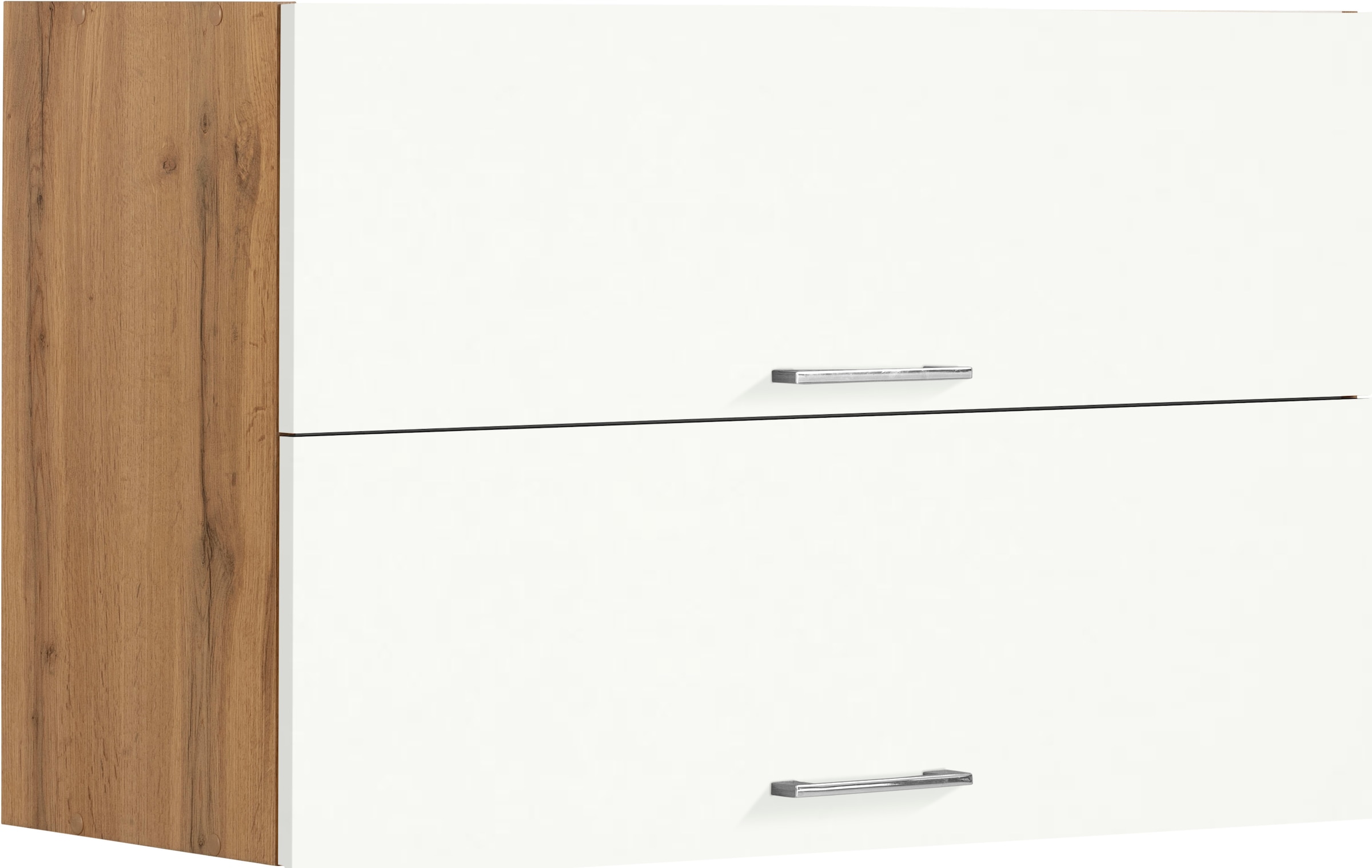 KOCHSTATION Armoire suspendue à abattant »KS-Colmar« 100 cm, avec poignée en métal, pour beaucoup de rangement