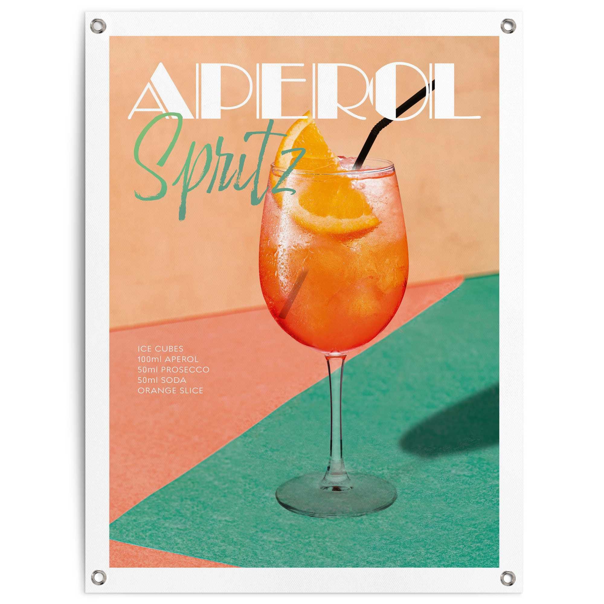 Image of Reinders Poster "Aperol Time" Garten - Orange - Leinwand - Essen und Trinken - 60x80 cm