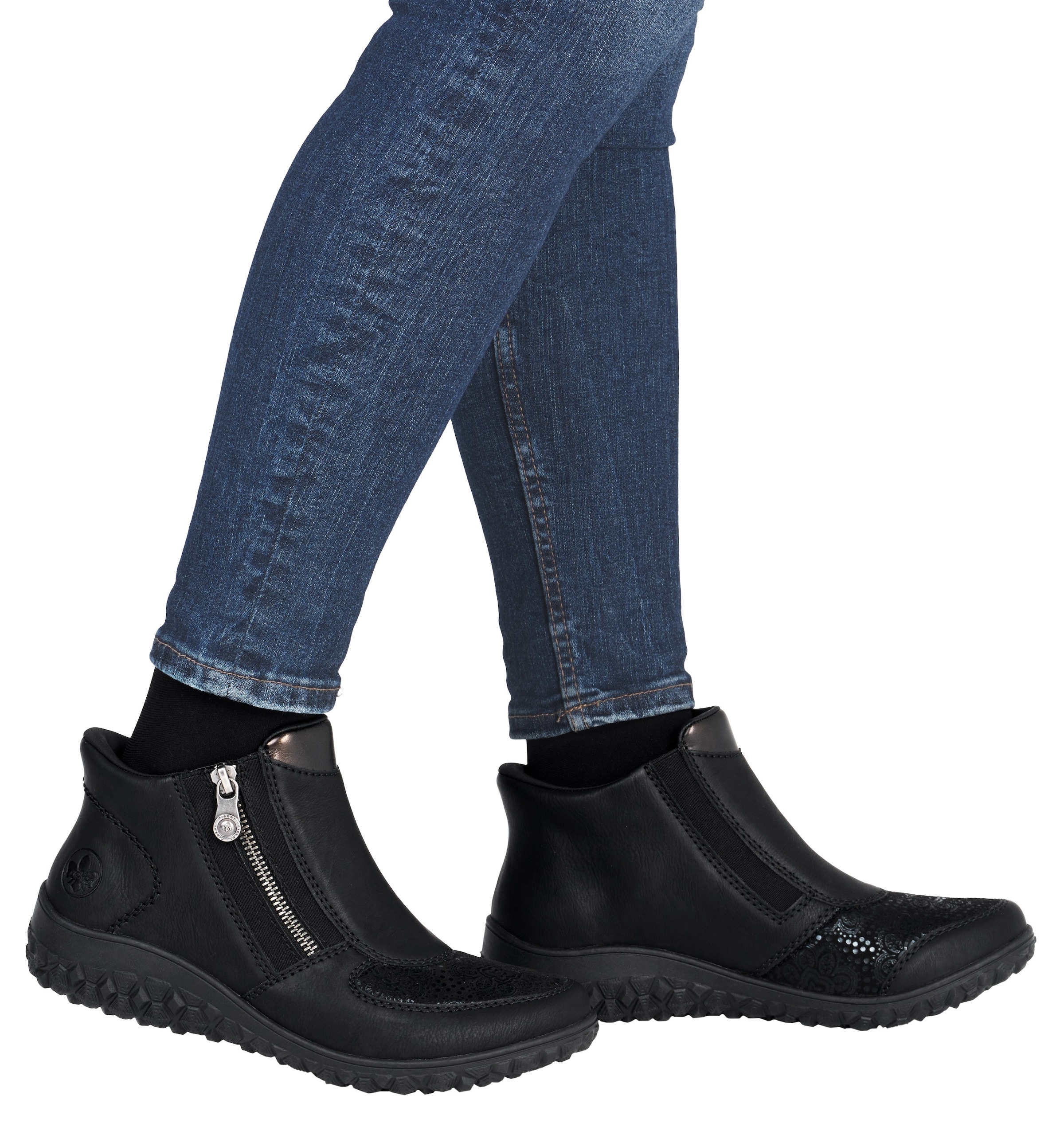 Rieker Bottines à enfiler »Ready2GO«  bottines, boots décontractés, semelle profilée, avec fermeture éclair latérale