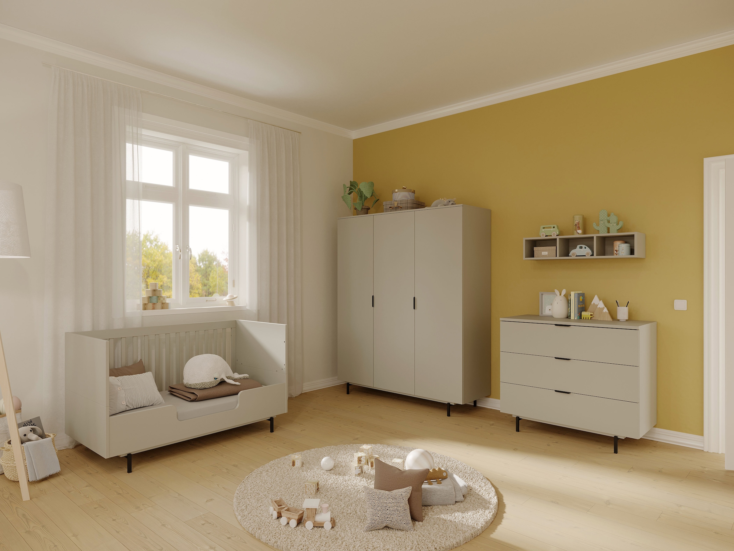 GERMANIA Lit d'enfant »Tomino in 2 Ausführungen« Set, 2 cuis tlg. inkl. Umbauseiten, B/H/T 144/87/75 cm, belastbar bis 100 kg