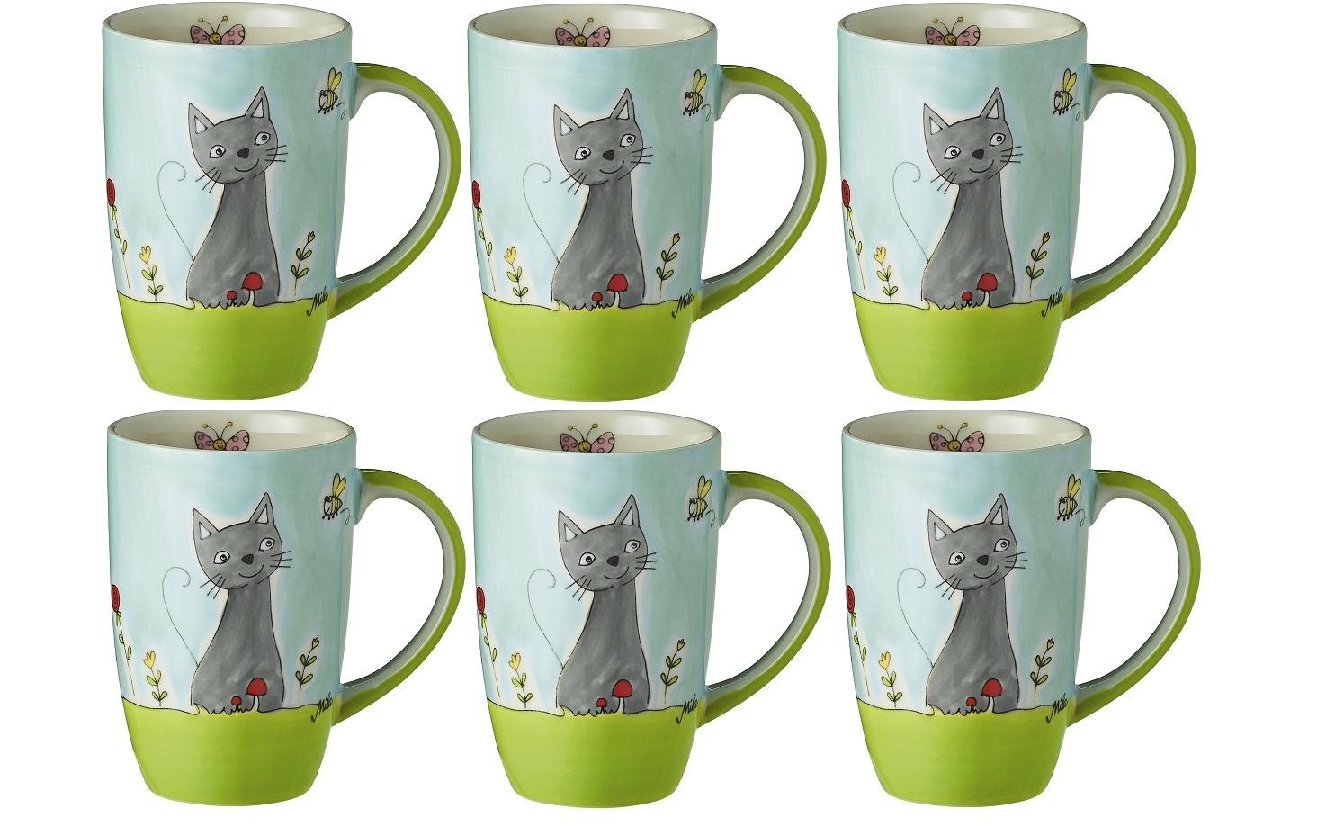 Image of Mila Thermotasse »Katze in Blumenwie«, (6 tlg.) bei Ackermann Versand Schweiz