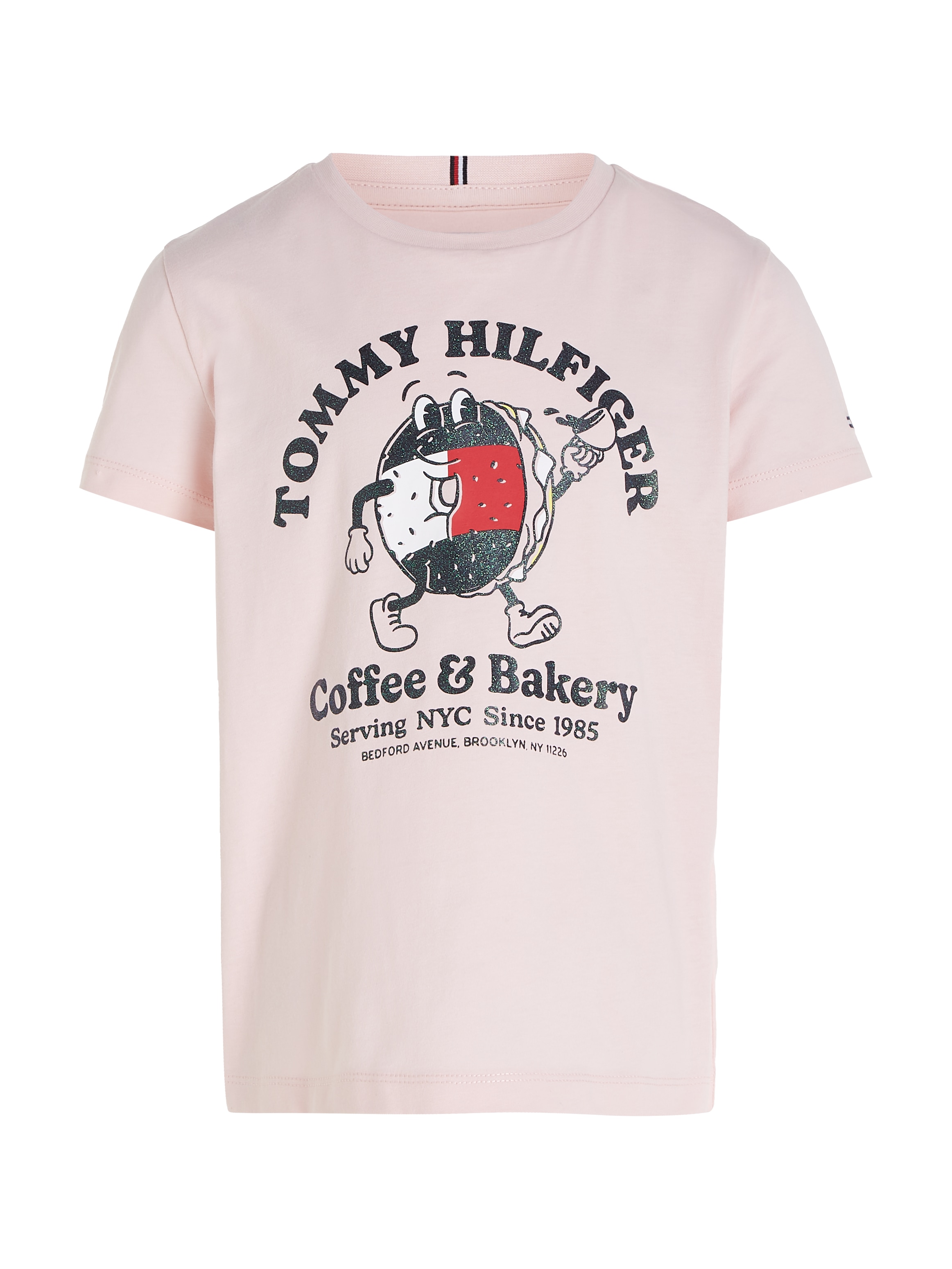 ♕ Tommy Hilfiger T-Shirt TEE BAGELS grossem Druck auf mit »TOMMY versandkostenfrei S/S«