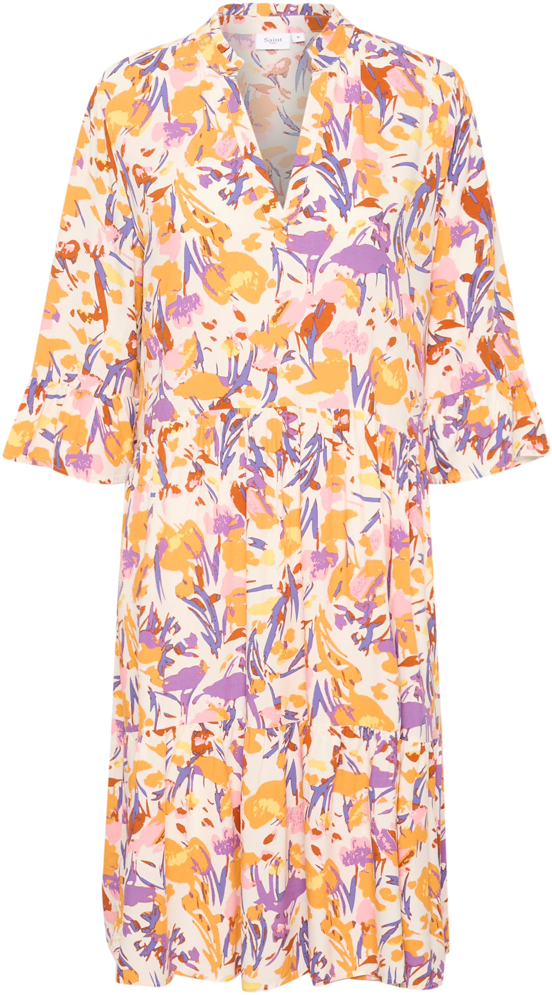 Saint Tropez Blusenkleid »EdaSZ Dress«, mit Volant und 3/4 Ärmel