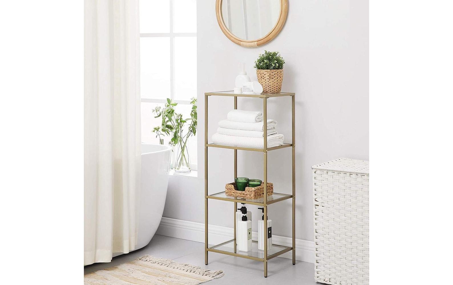 VASAGLE Regal »40 x 30 x 95 cm, Goldfarben«