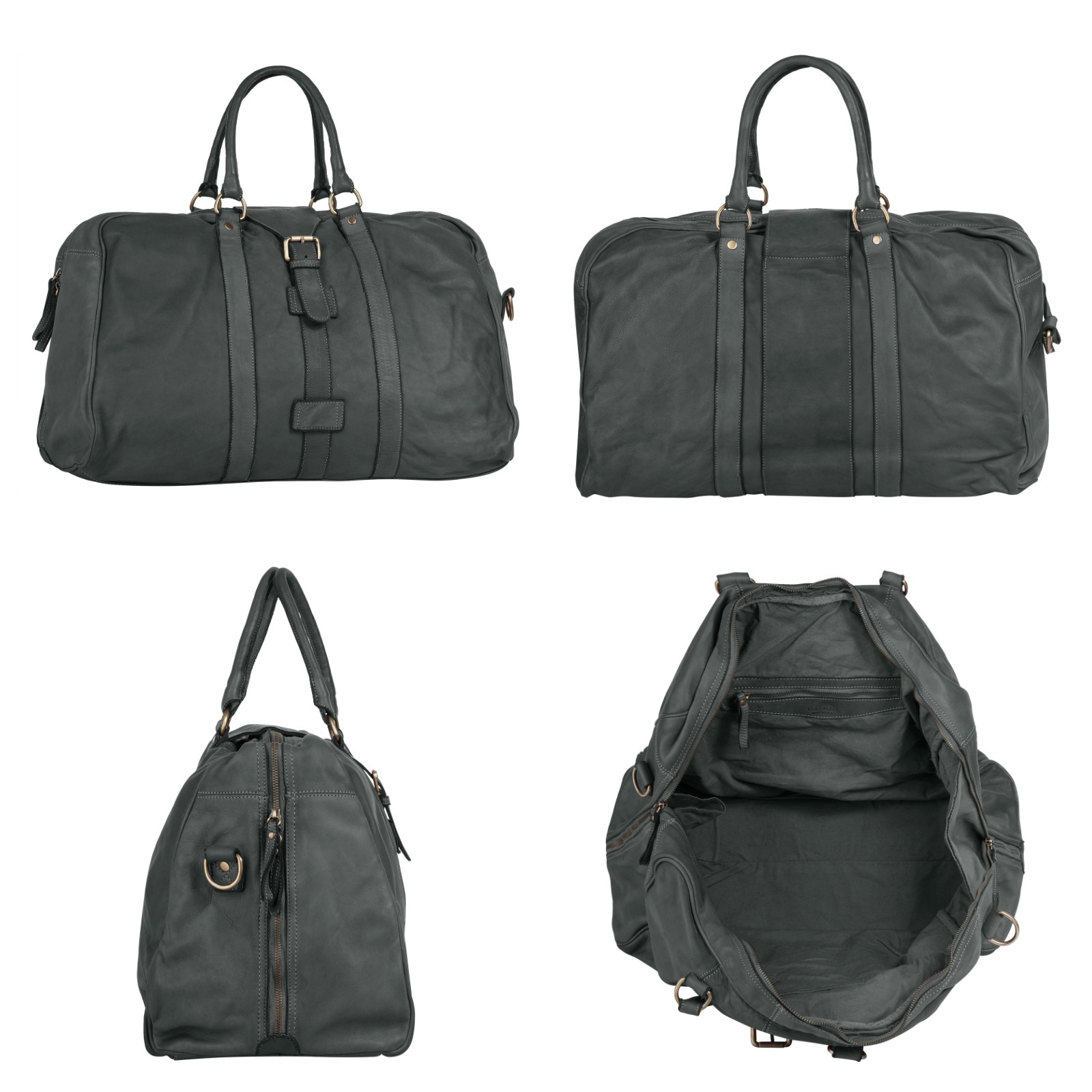 forty° Reisetasche, echt Leder, Made in Italy