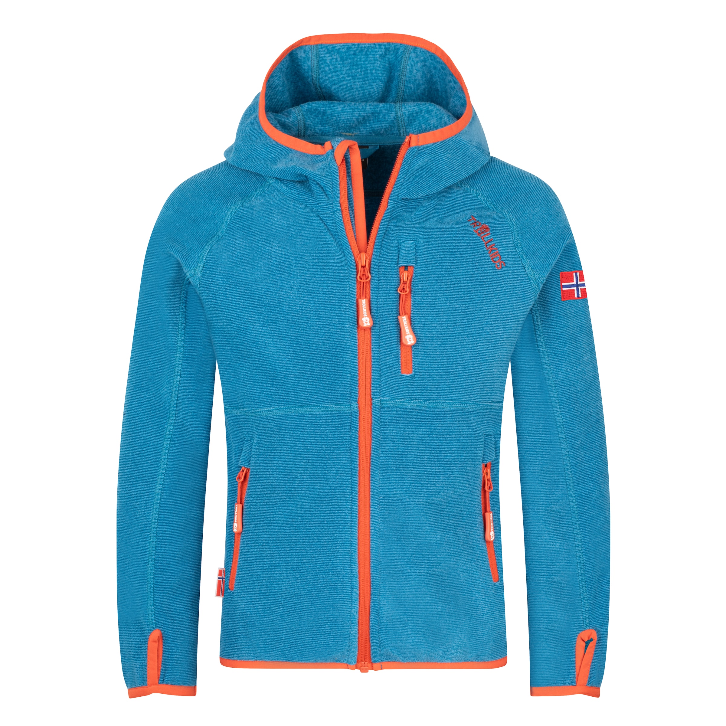 TROLLKIDS Veste polaire »Kids Sandefjord Jacket« pour enfants, avec fermeture éclair, déperlant, coupe-vent, manches longues