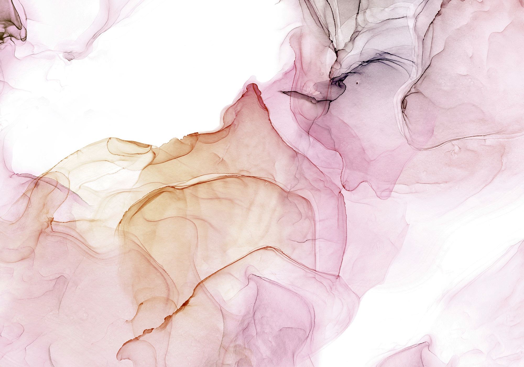 Image of Komar Vliestapete "Digitaldruck Vlies - Shiny Fluid - Grösse 400 x 280 cm" bedruckt glatt Wohnzimmer, Schlafzimmer